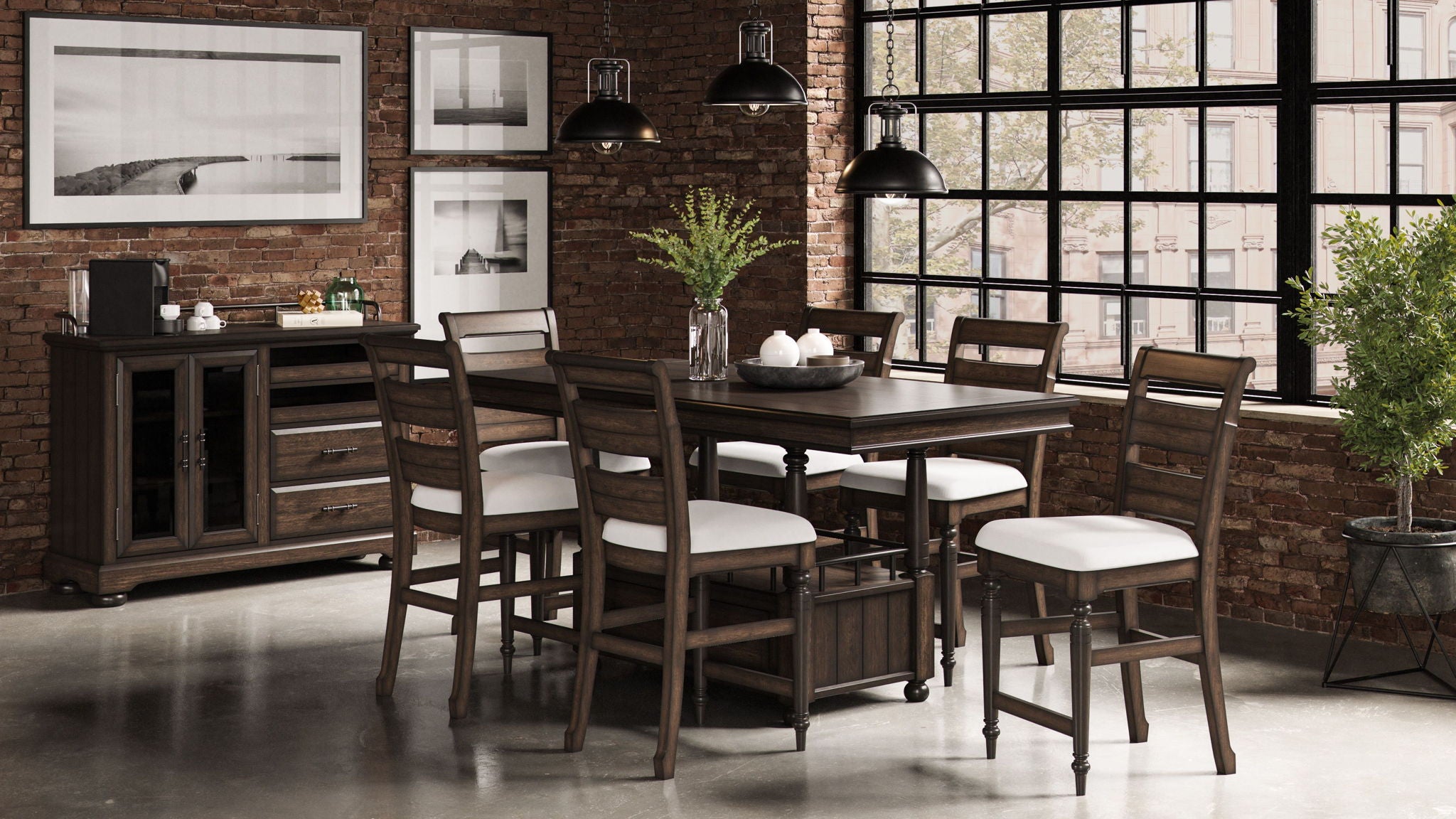 Counter Height Dining Table - Coffee - Best Buy Furniture