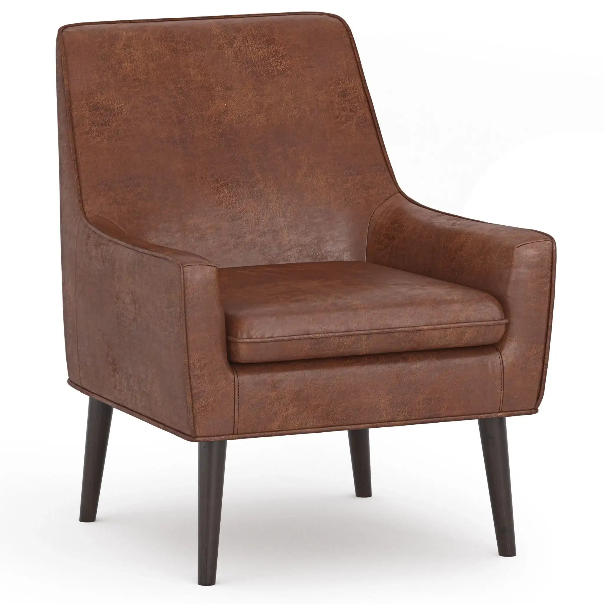 Robson - Accent Chair - Distressed Saddle Brown - Best Buy Furniture
