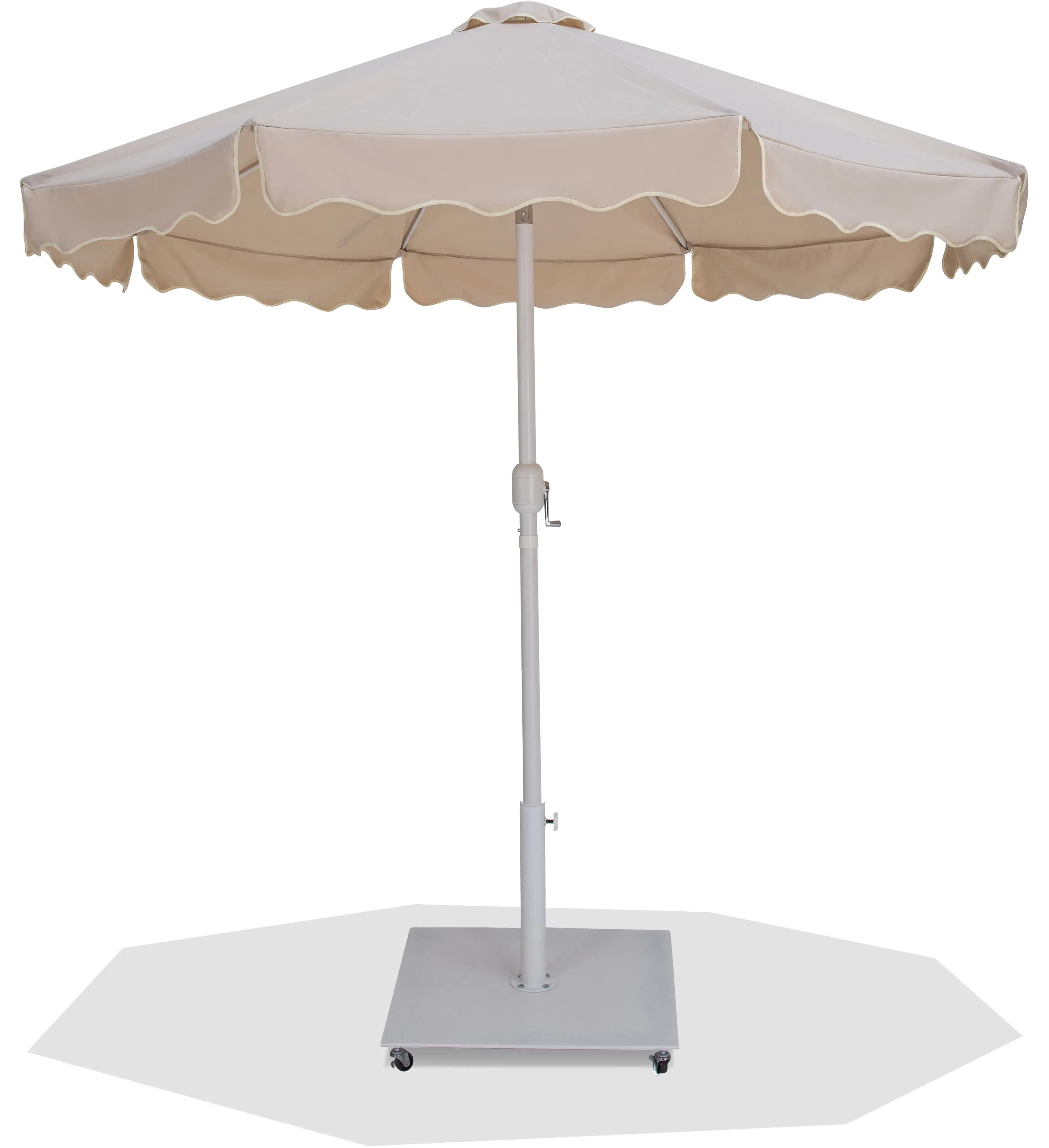 Amalfi - Aluminum Patio Umbrella - White Base / White Pole - Best Buy Furniture