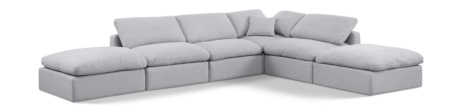 Indulge - Linen 6 Piece Modular Armless Sectional - Best Buy Furniture