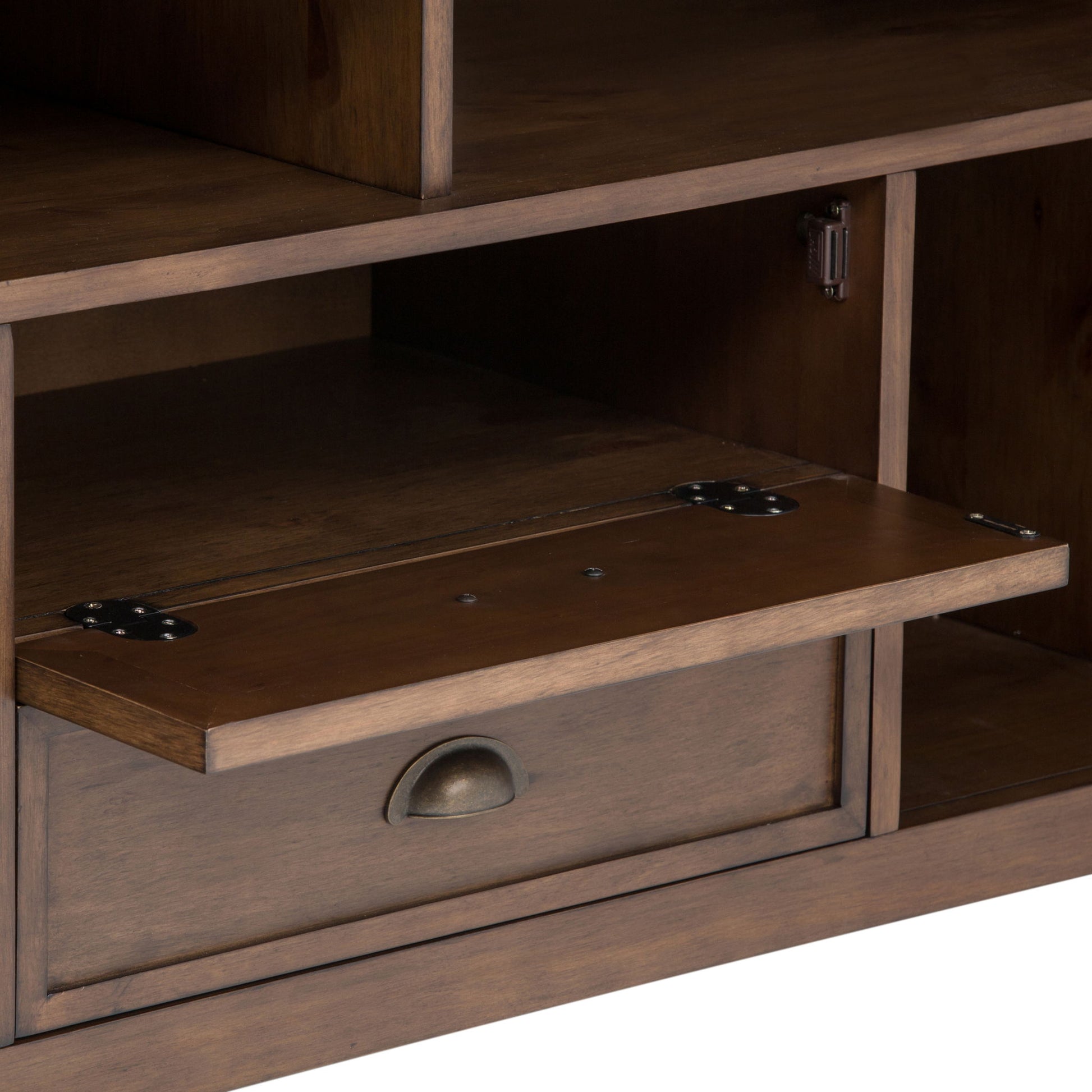 Redmond - TV Media Stand - Rustic Natural Aged Brown - Best Buy Furniture