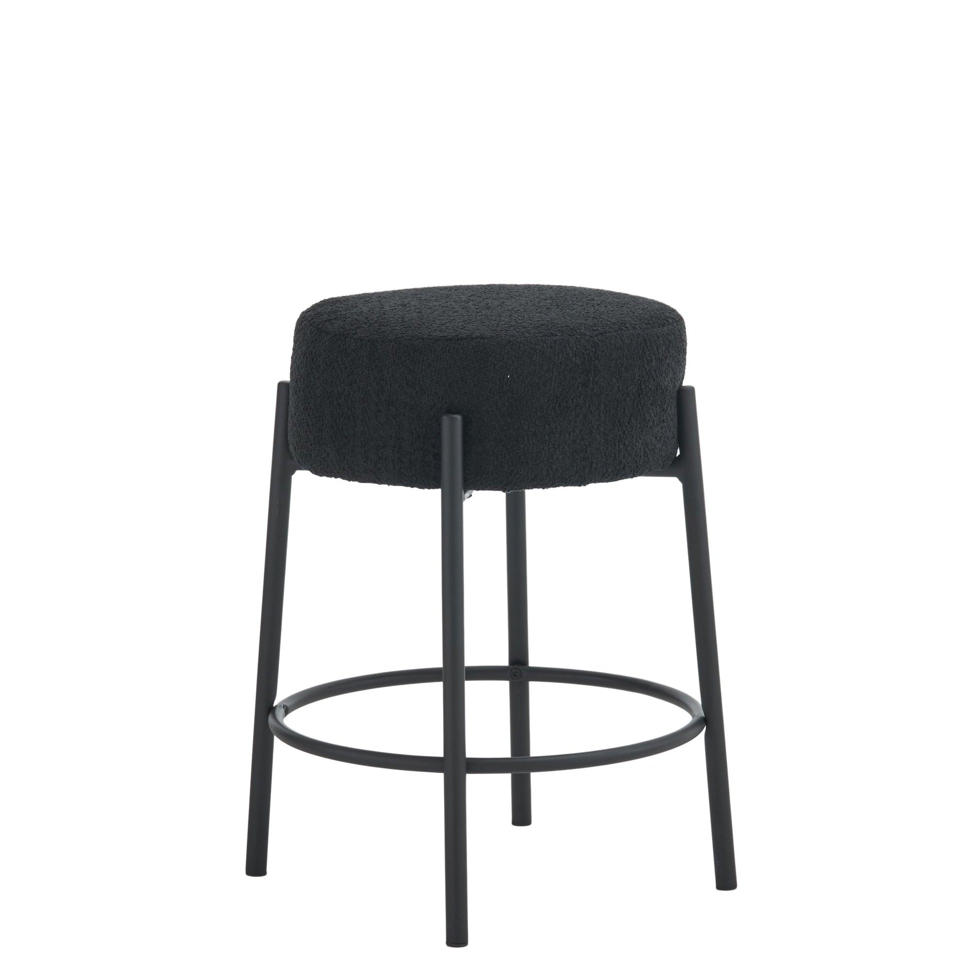 Round Bar Stools (Set of 2), Contemporary Upholstered Dining Stools For Kitchens, Coffee Shops And Bar Stores - Best Buy Furniture