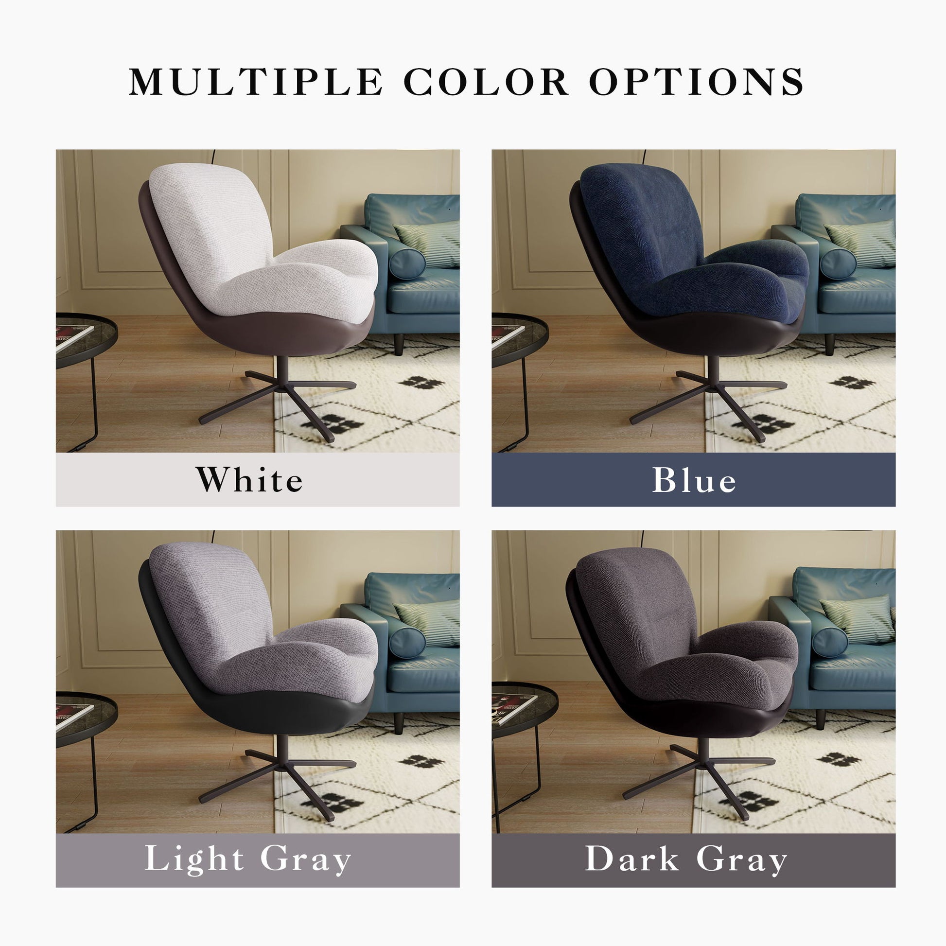 360° Swivel Office Chair, No Wheels - Best Buy Furniture