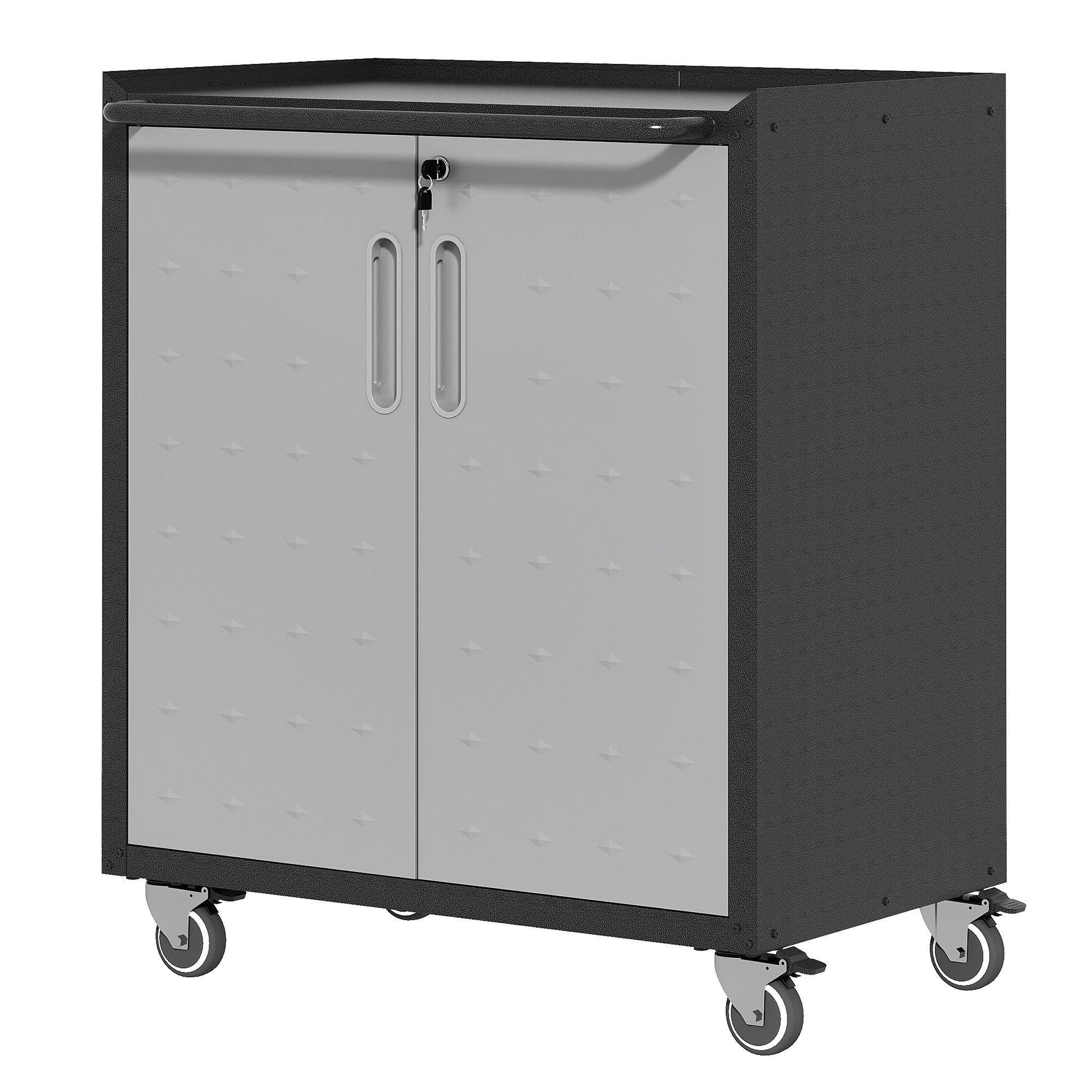 Heavy Duty Metal Garage Storage Cabinet With Wheels Sturdy Tool Organizer - Best Buy Furniture