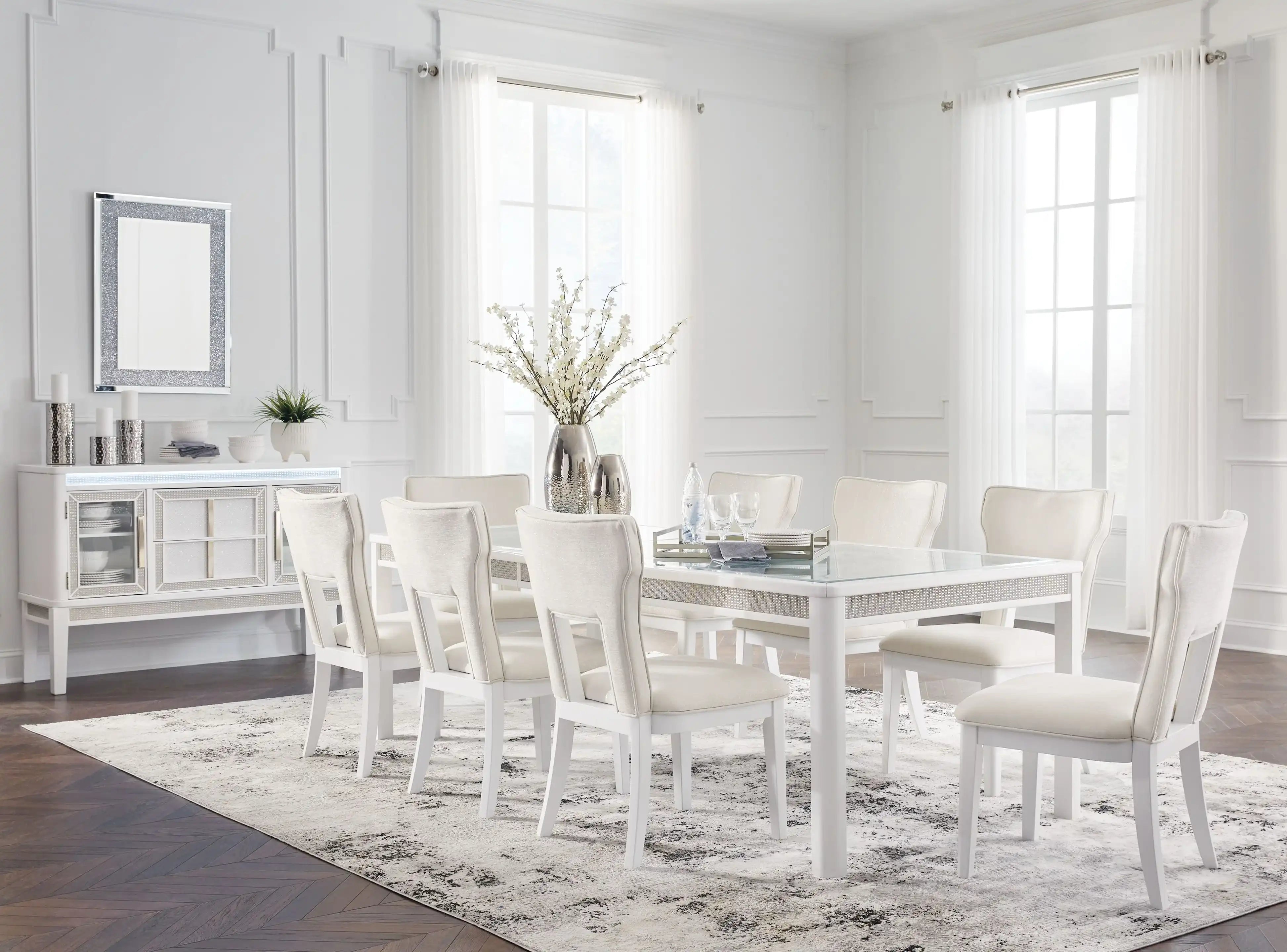 Chalanna - Rectangular Dining Room Extension Table Set - Best Buy Furniture
