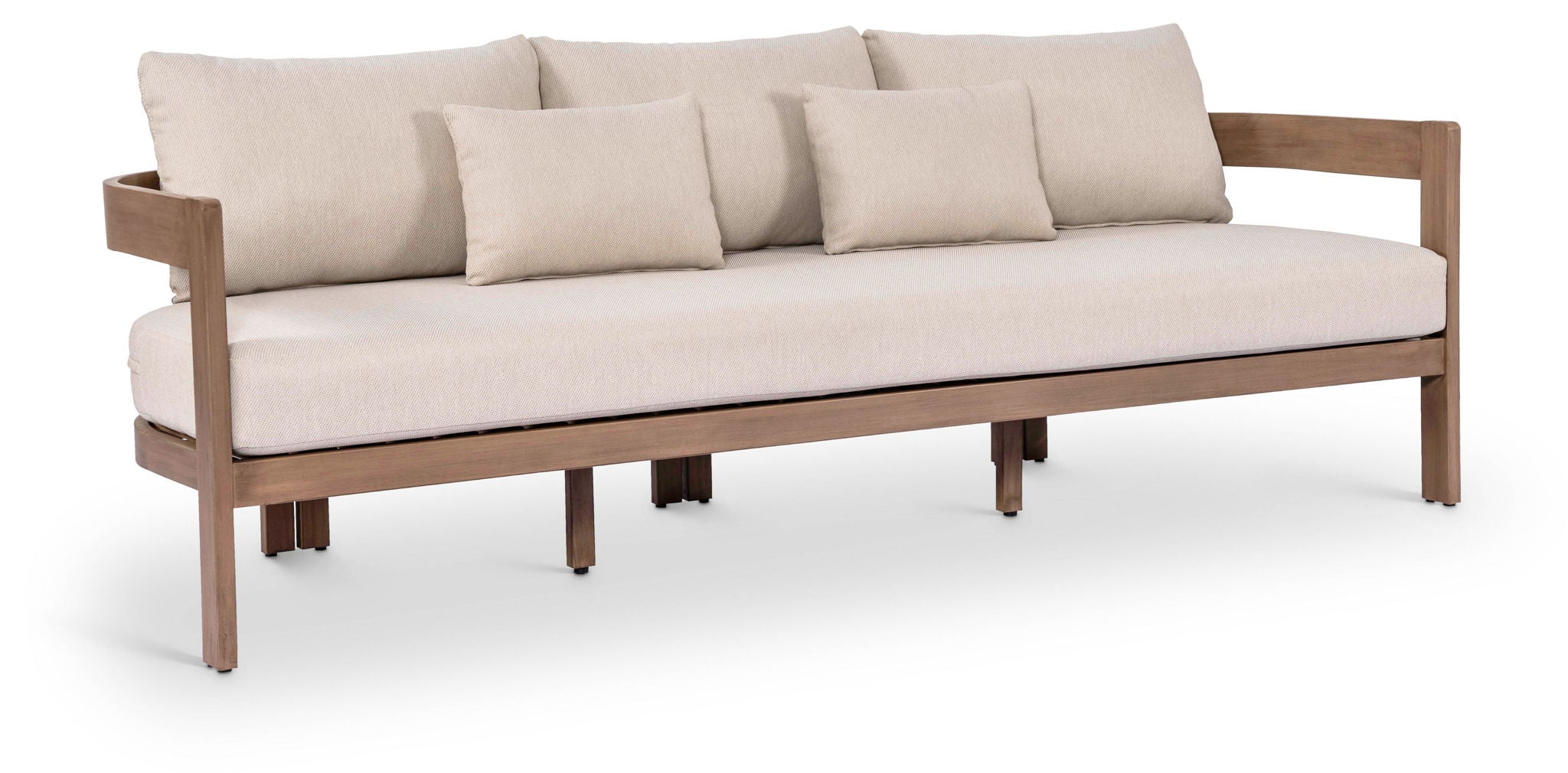 Newport - Water Resistant Fabric 86.75" Upholstered Outdoor Patio Sofa - Best Buy Furniture