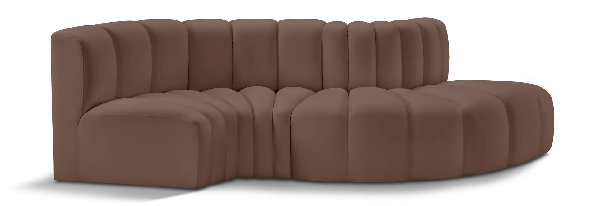 Arc - Faux Leather 4 Piece L-Shaped Modular Sofa - Best Buy Furniture