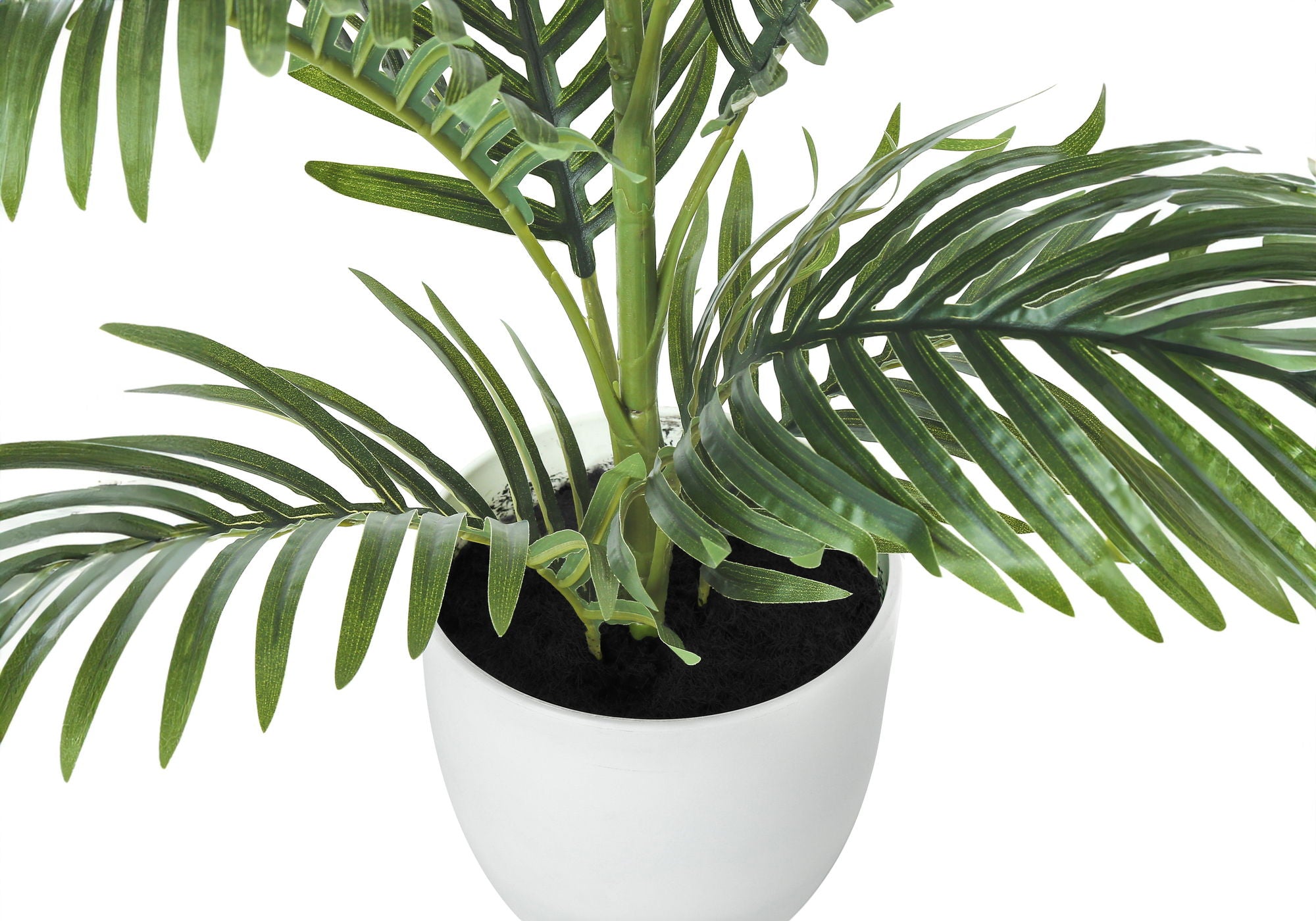 28" Tall, Artificial Plant, Palm Tree, Indoor, Faux, Fake, Floor, Greenery, Potted, Real Touch, Decorative - Green / White - Best Buy Furniture