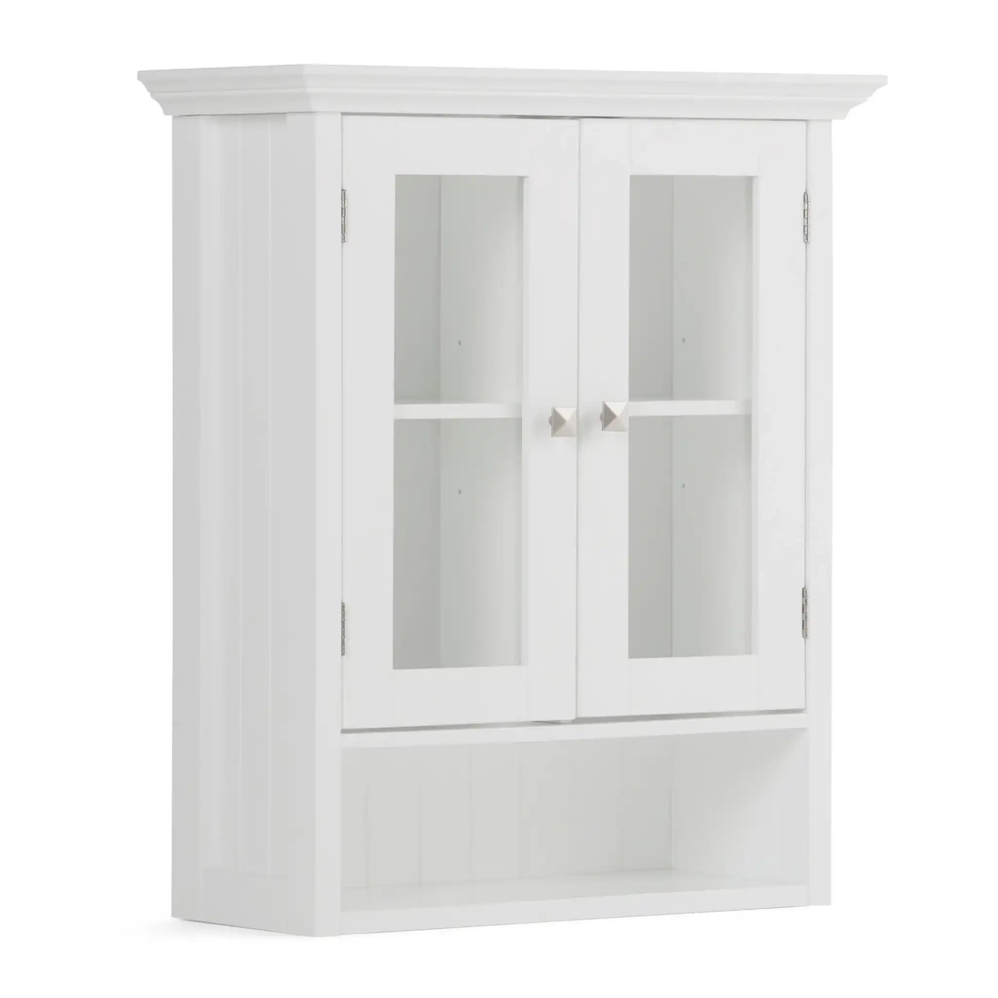 Acadian - Double Door Wall Cabinet - Pure White - Best Buy Furniture