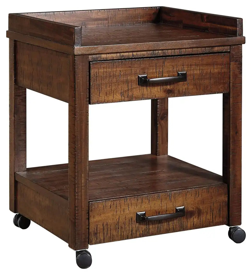 Baldridge - Printer Stand - Rustic Brown - Best Buy Furniture