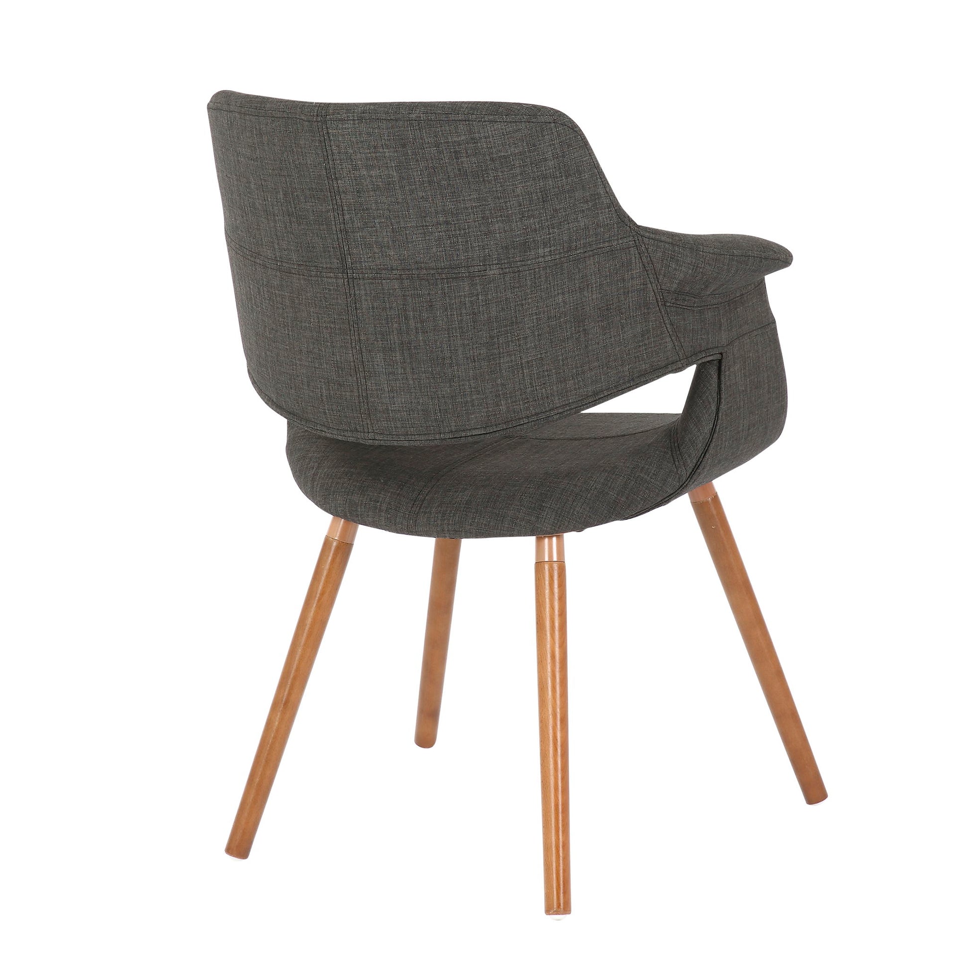 Vintage Flair - Mid-Century Modern Chair (Set of 2) - Walnut / Charcoal - Best Buy Furniture