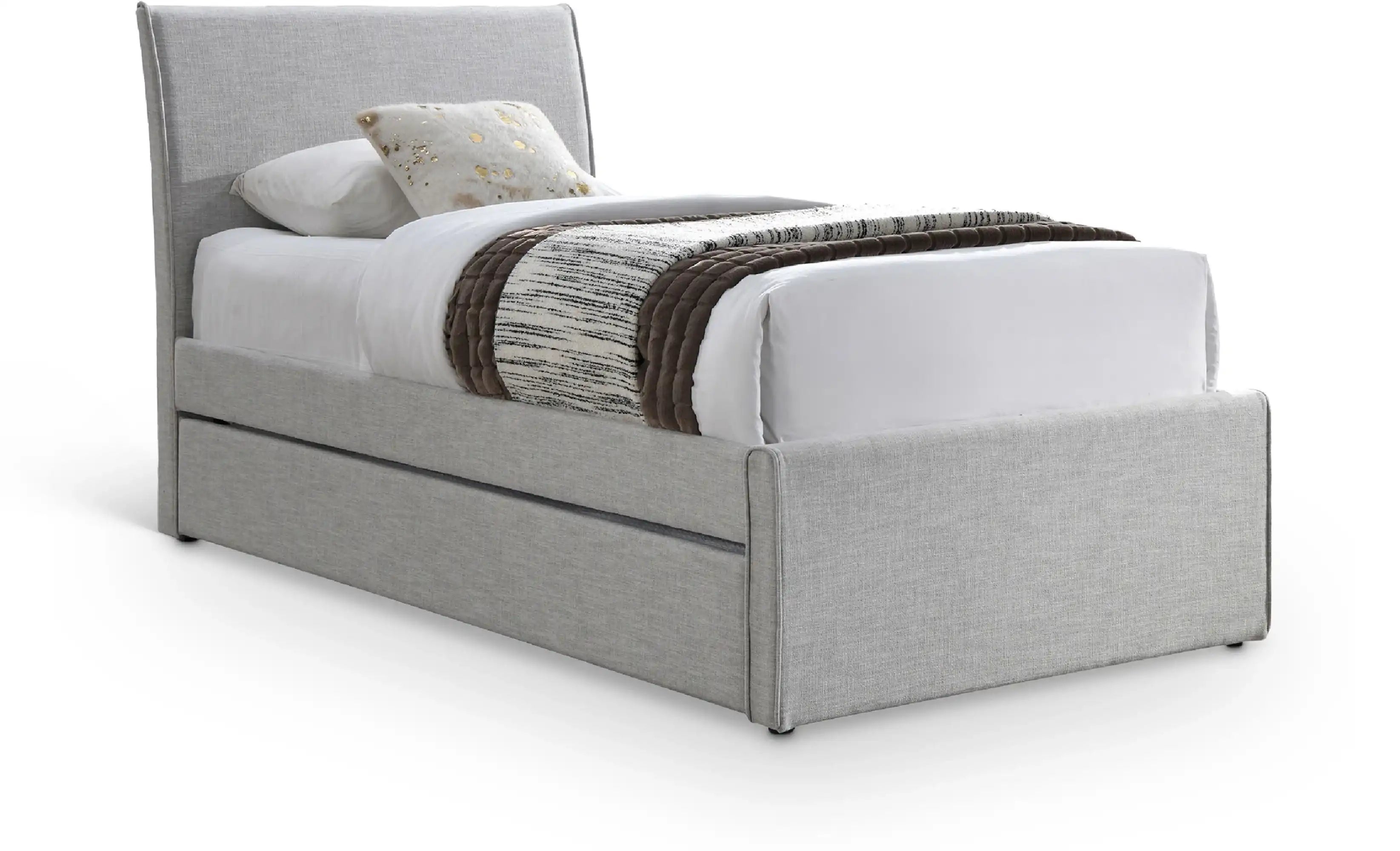 Myles - Linen Twin Trundle Bed - Best Buy Furniture
