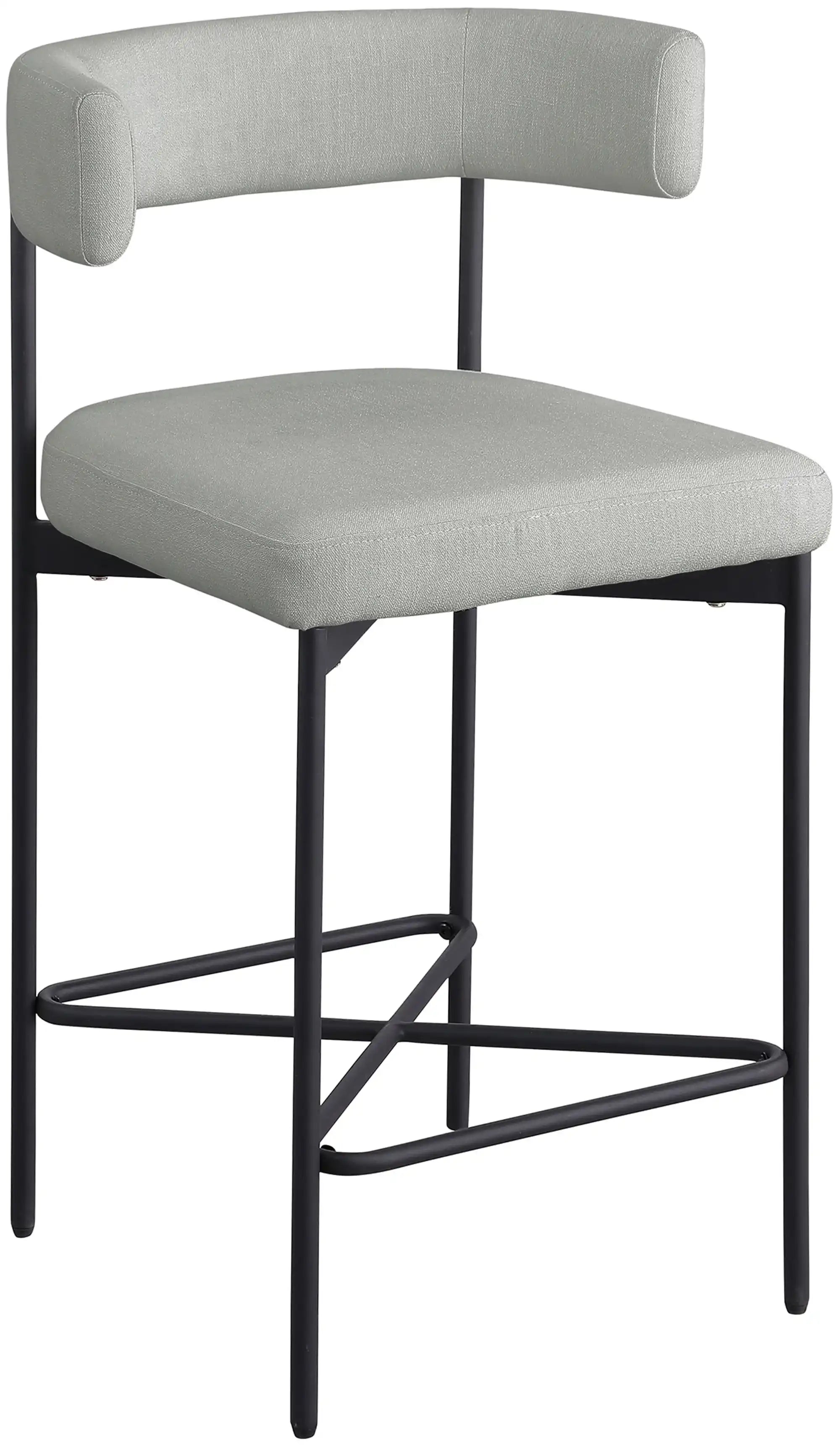 Rivage - Durable Stool With Black Frame (Set of 2) - Best Buy Furniture