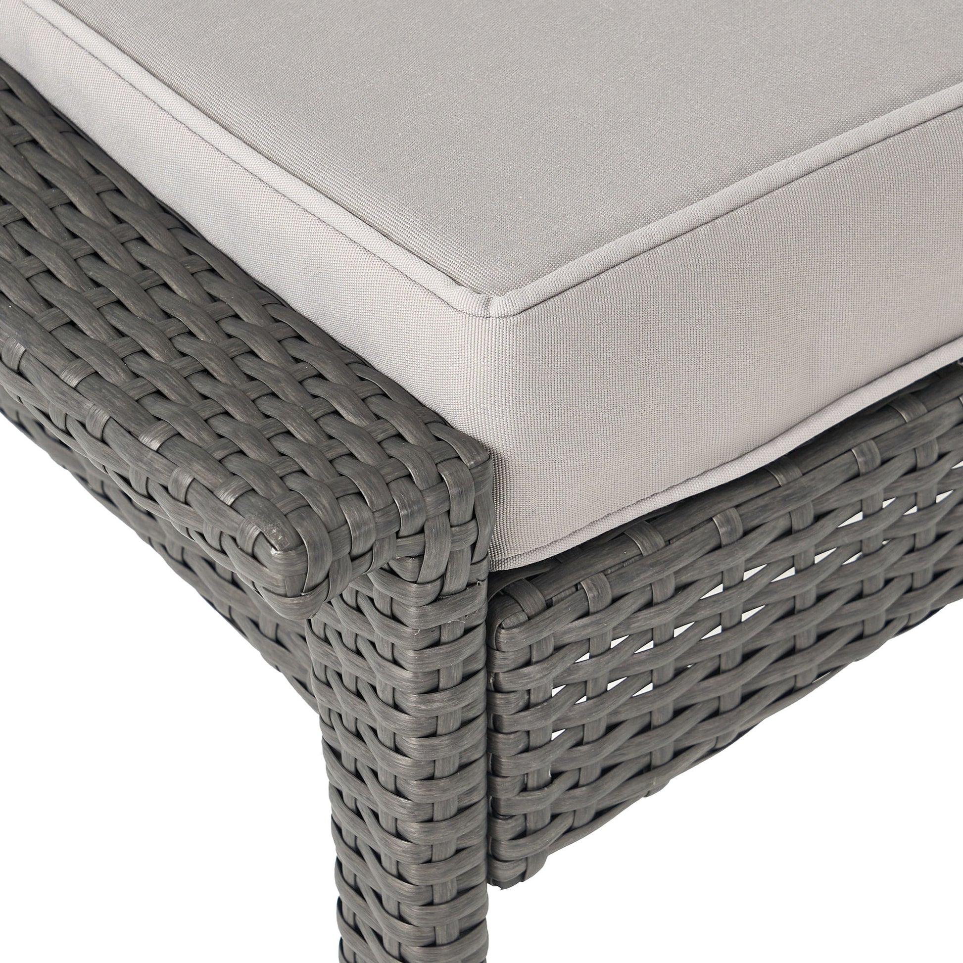 Honolulu - Modern Chat Set of 5 With Wicker - Gray / Silver - Best Buy Furniture