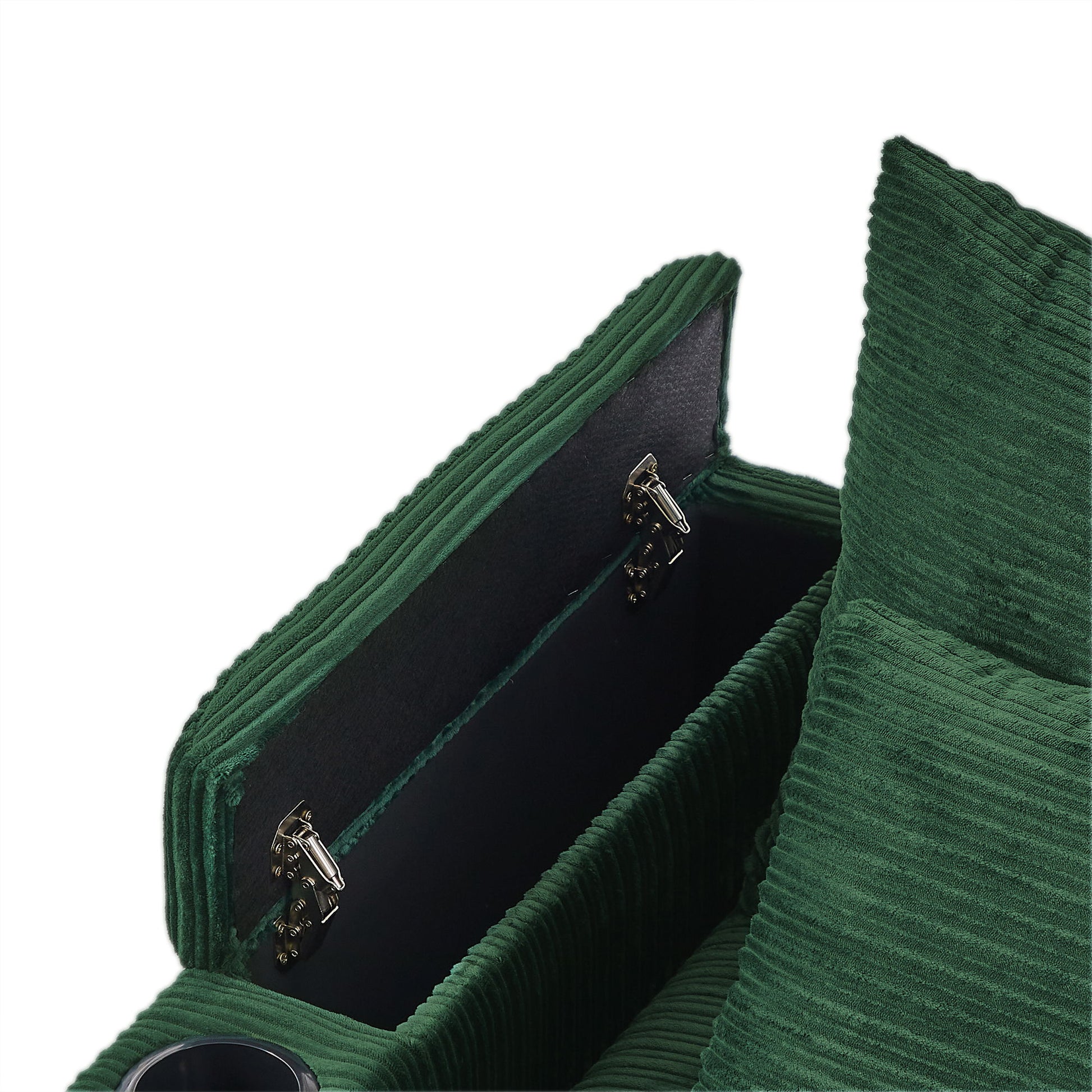 Modern Style Loveseat Sofa Sectional Sofa Couch With Storage Space, A Movable Ottoman, Two USB Ports, Two Cup Holders, A Phone Holder For Living Room - Best Buy Furniture