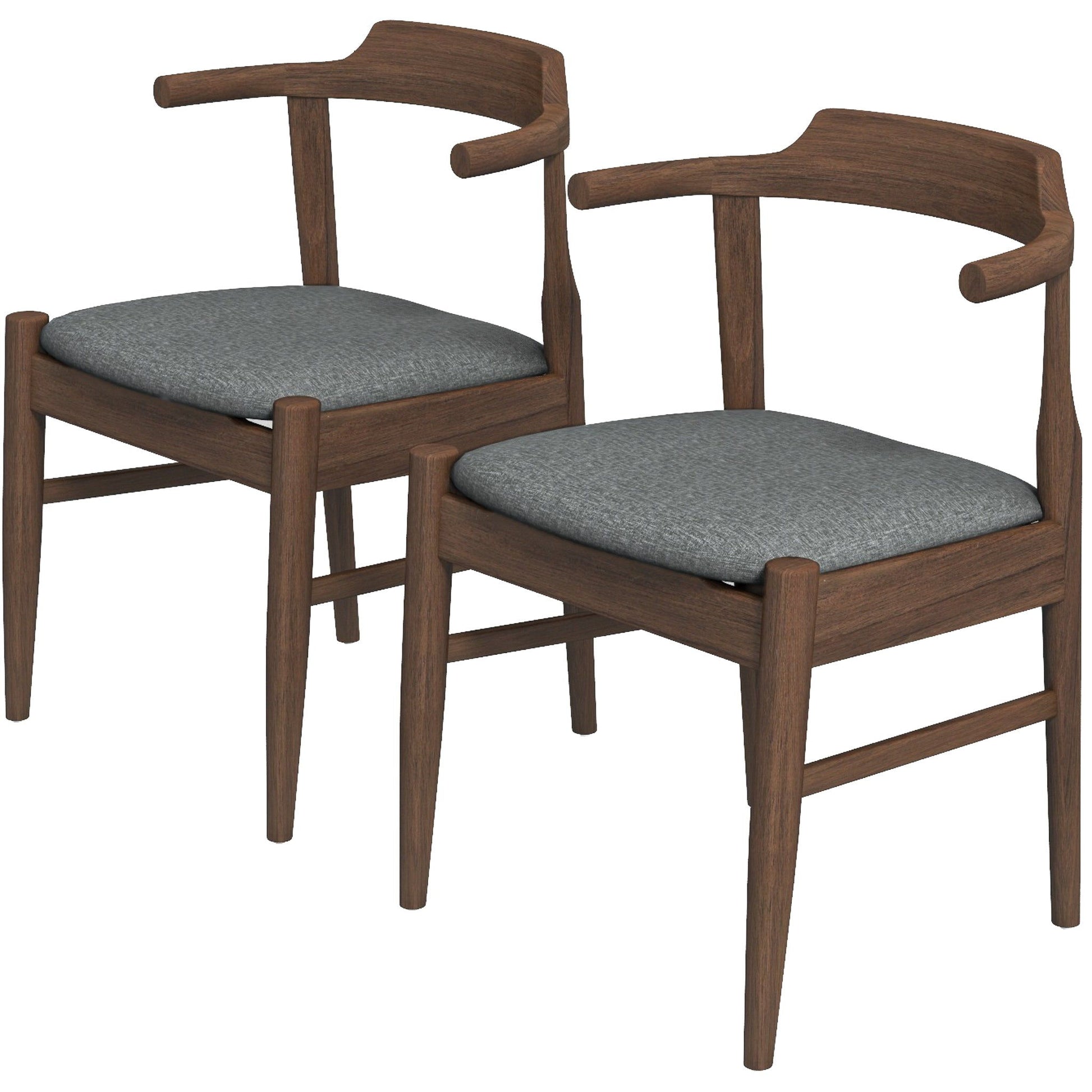 Dakota - Mid-Century Modern Velvet Dining Chair (Set of 2) - Best Buy Furniture