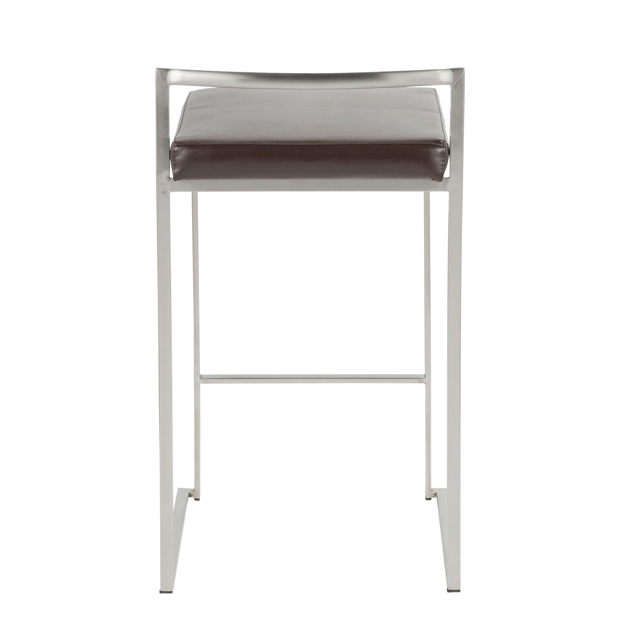 Fuji - Contemporary, Stackable Elegant Counter Stool (Set of 2) - Best Buy Furniture