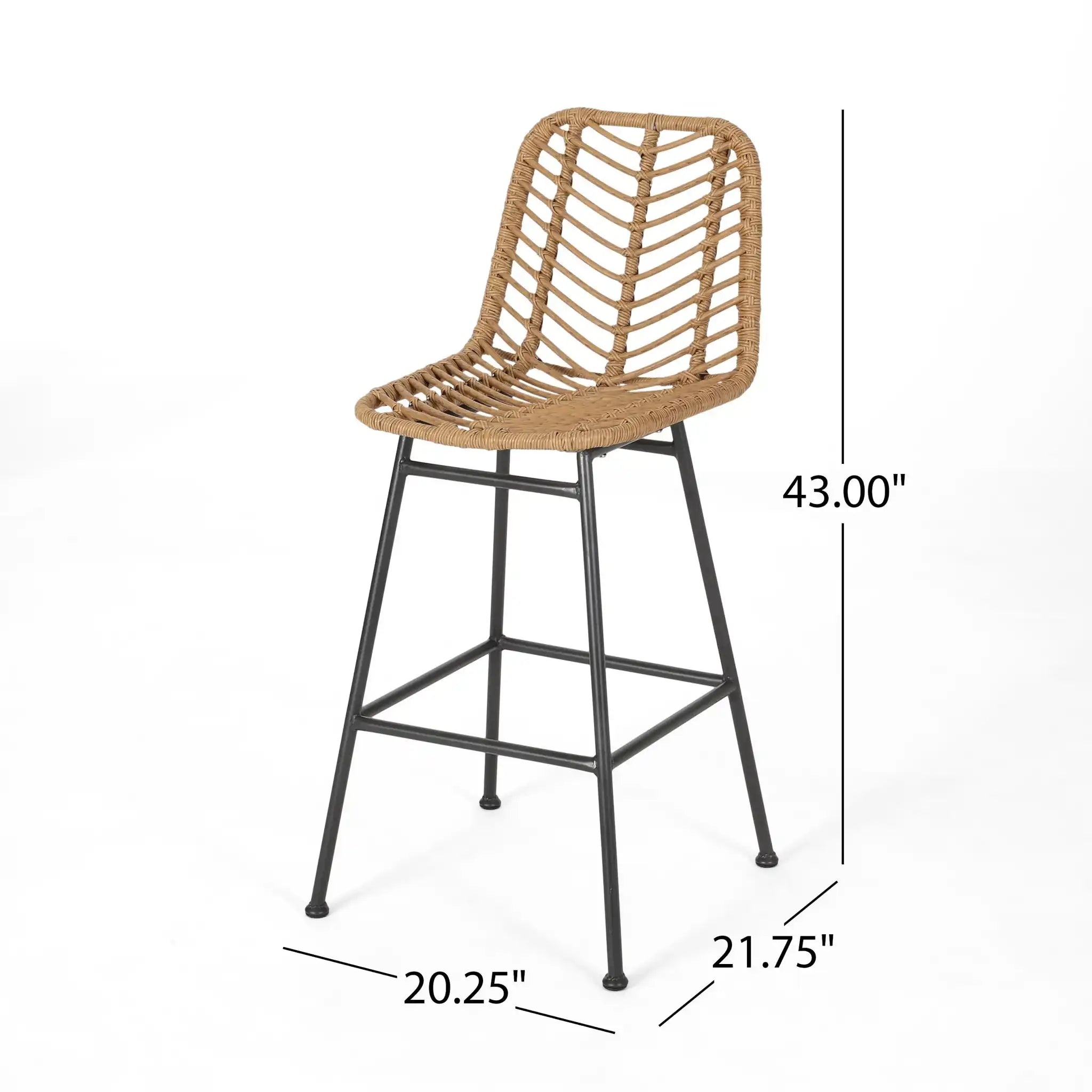 Sawtelle - Outdoor Wicker Barstools (Set of 2) - Best Buy Furniture