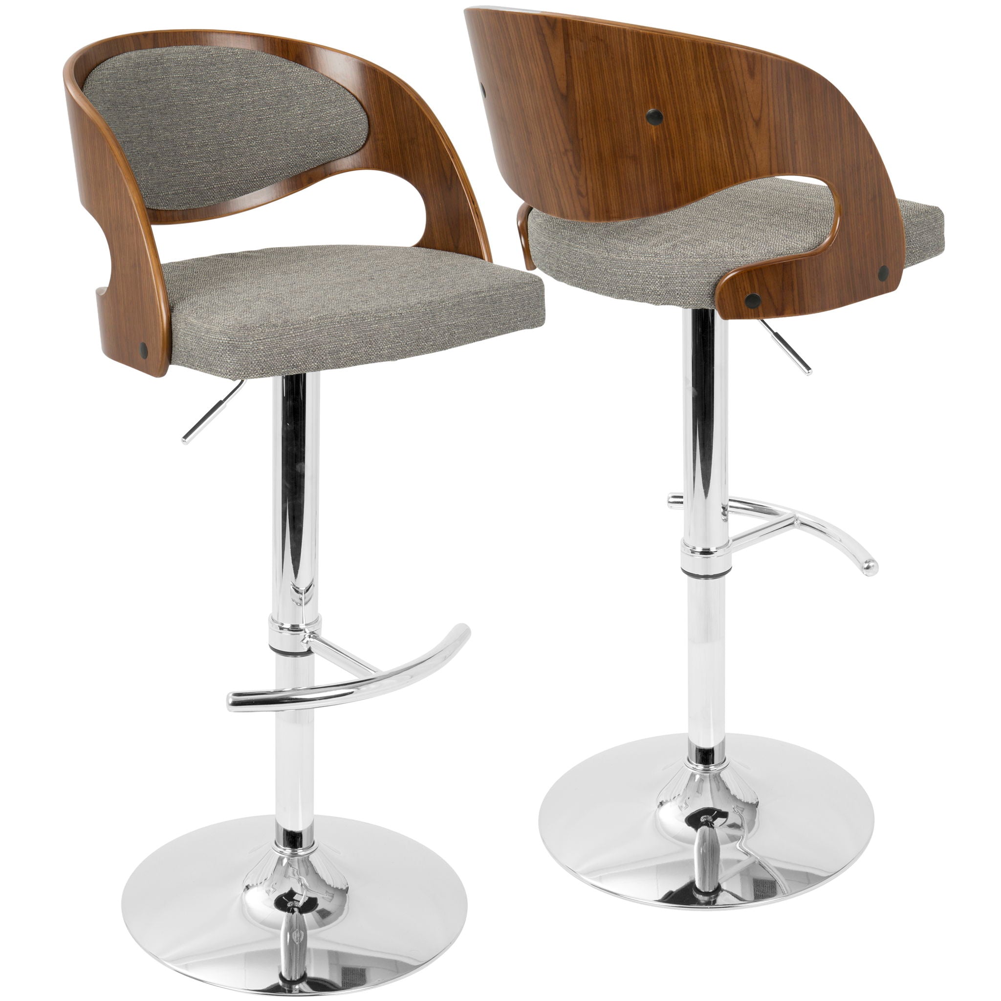 Pino - Mid Century Modern Adjustable Barstool With Swivel - Best Buy Furniture