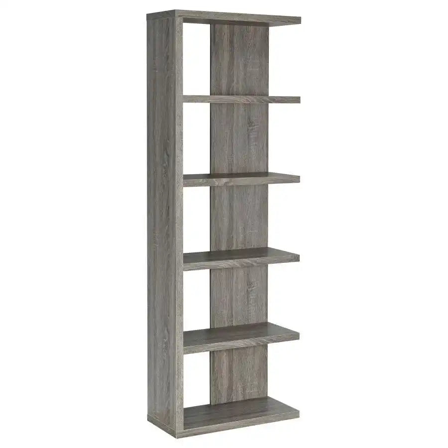 Harrison - 5-Shelf Bookshelf - Weathered Gray - Best Buy Furniture