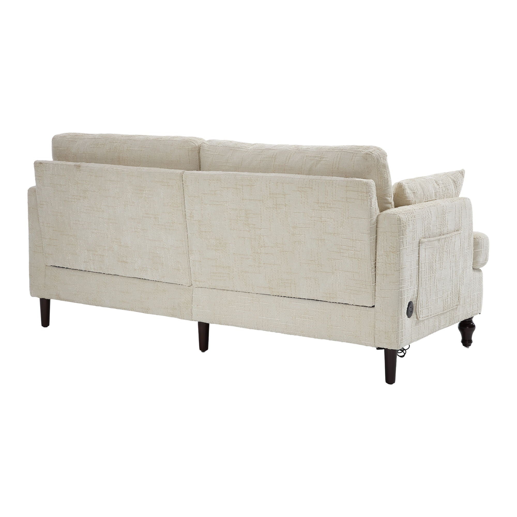 Chenille 2 Seater Sofa With LED Light, USB Charging Port, And Storage Bag - Best Buy Furniture
