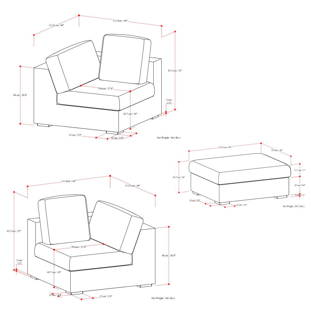Jasmine - Handcrafted Sofa And Ottoman - Best Buy Furniture
