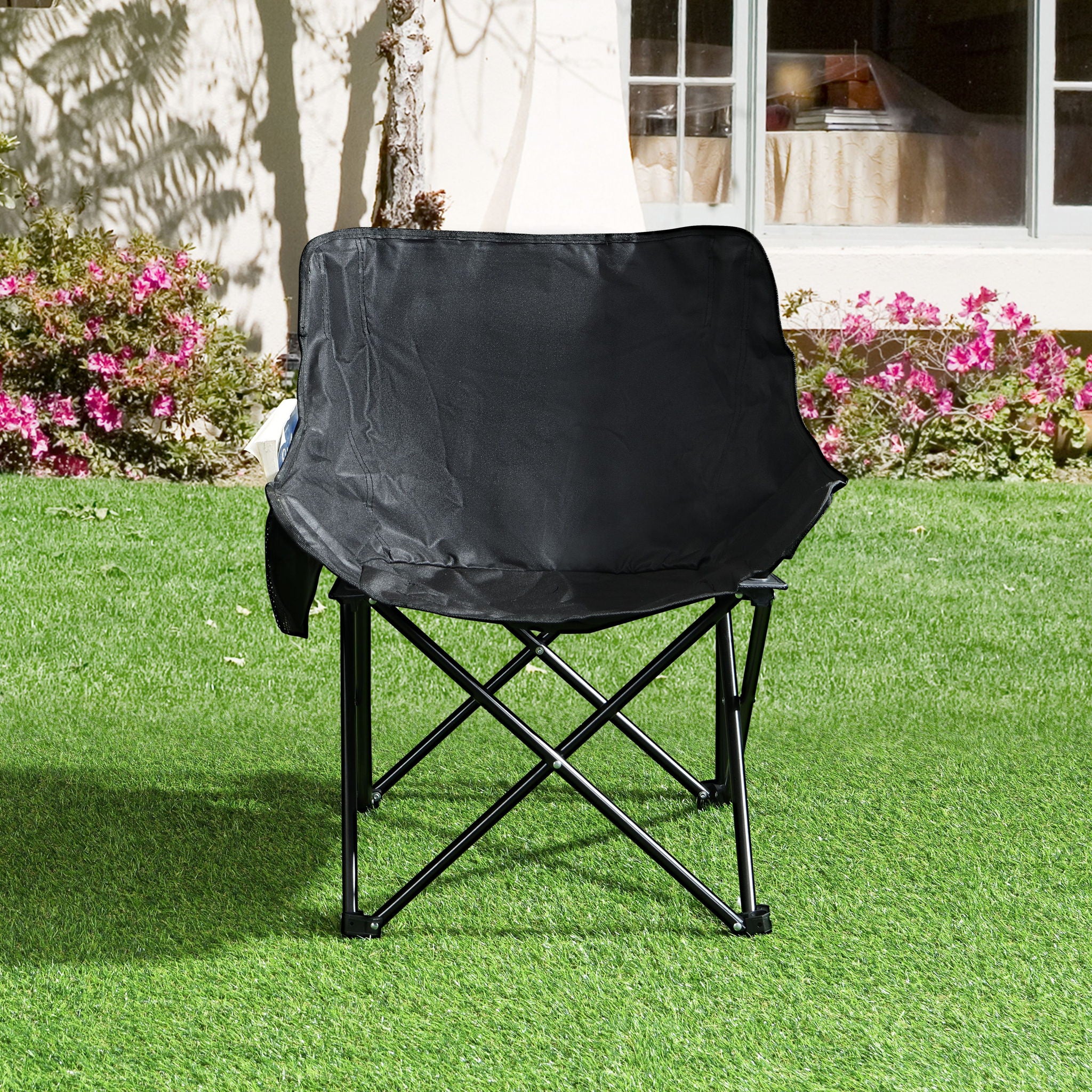 2 Pieces Outdoor Camping Chairs Folding / Portable, Comfortable Seating, Durable Steel Fram - Best Buy Furniture
