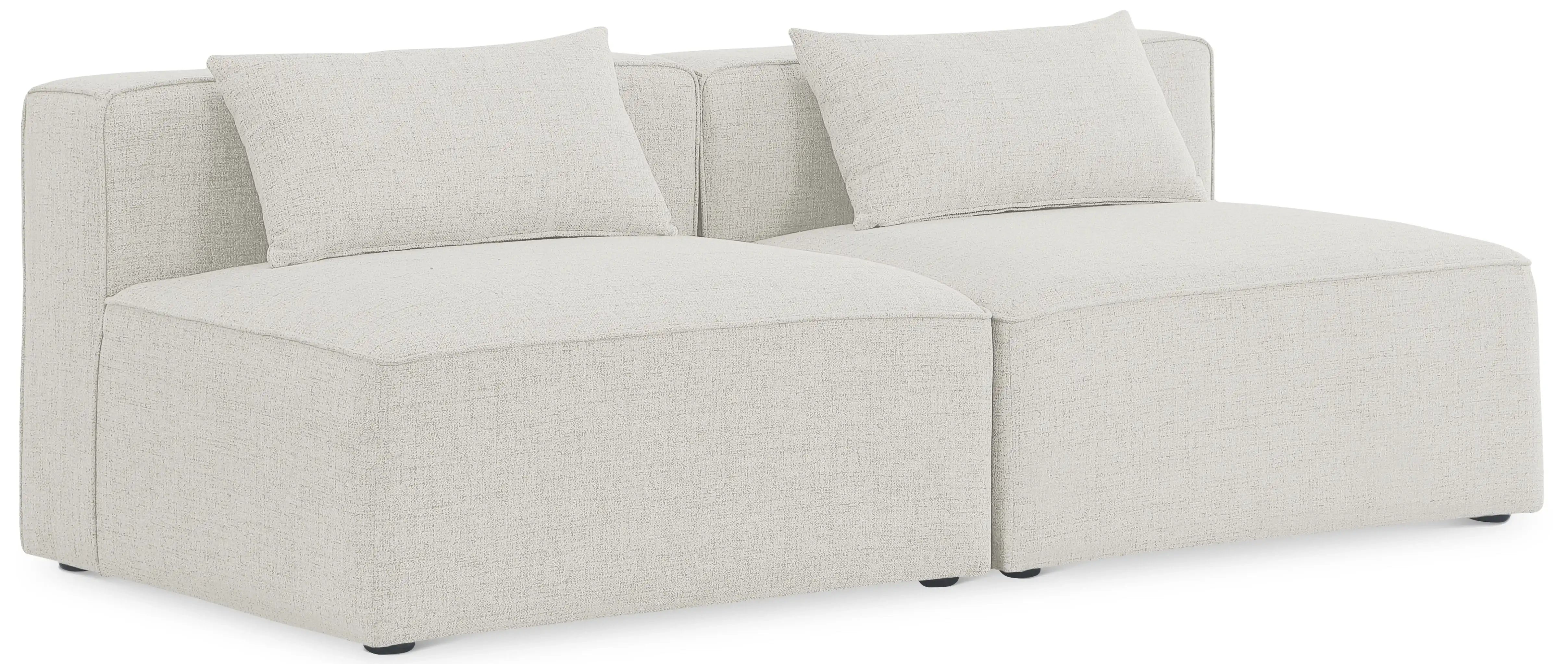 Cube - Linen Modular 2 Seat Armless Sofa - Best Buy Furniture