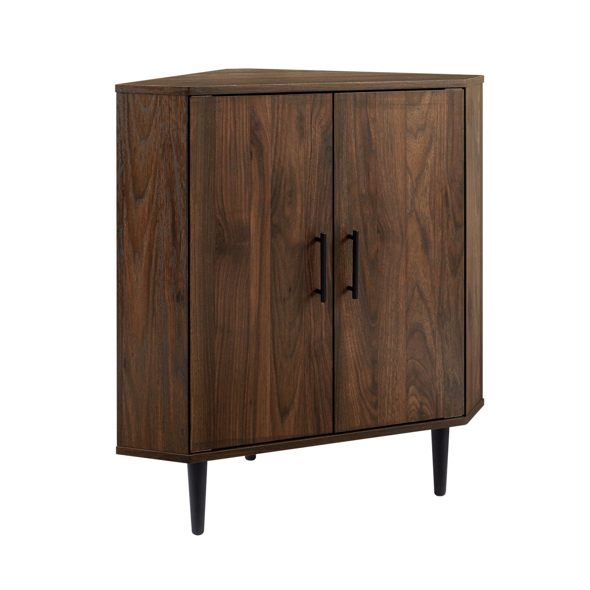 Contemporary 2 Door Mixed-Material Corner Accent Cabinet - Best Buy Furniture