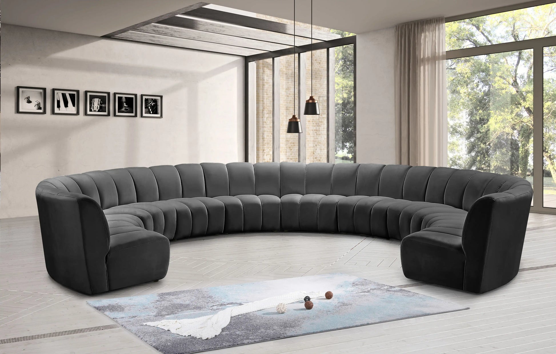 Infinity - 10 Piece Velvet Modular Sectional - Best Buy Furniture