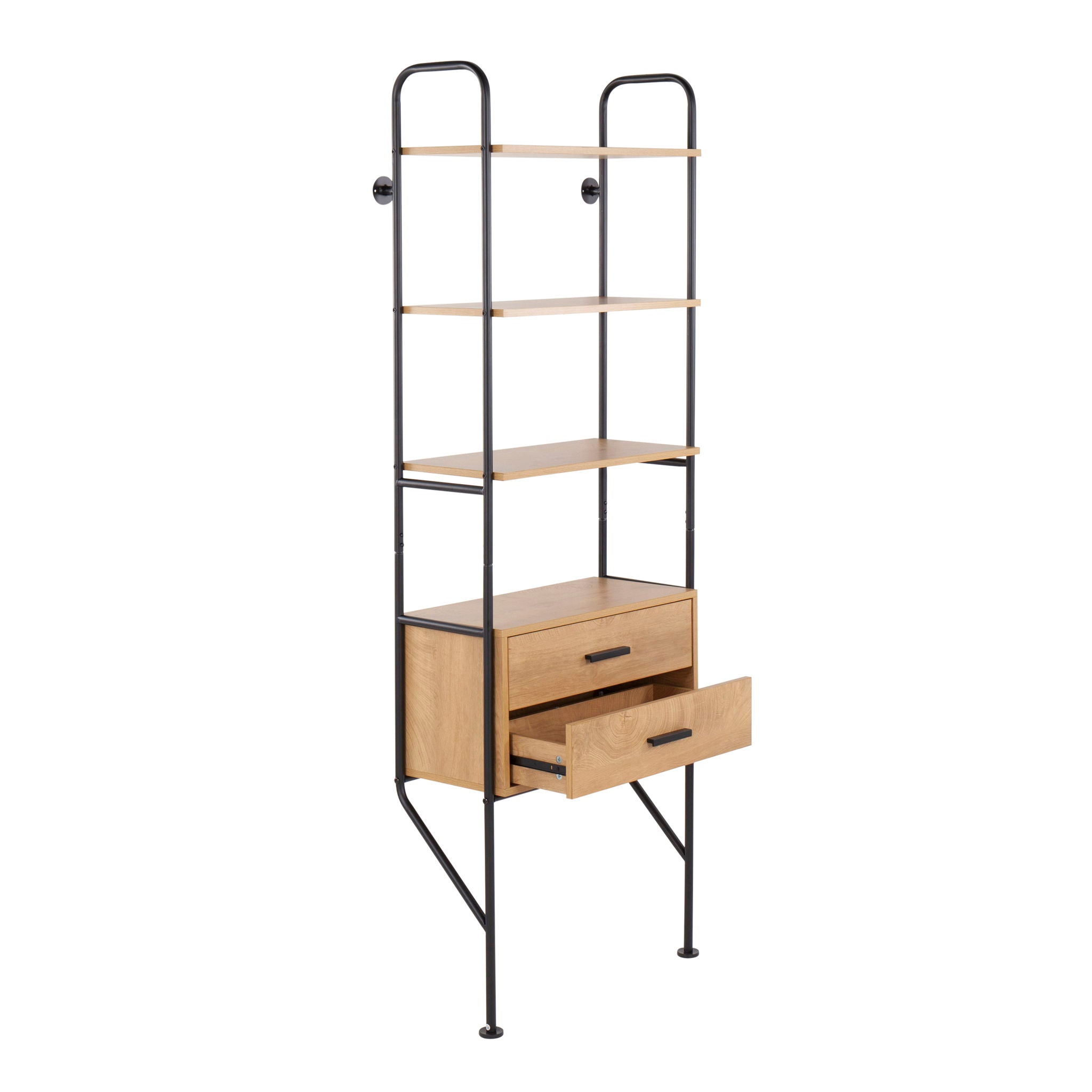 Lean - Industrial Bookcase - Black / Brown - Best Buy Furniture