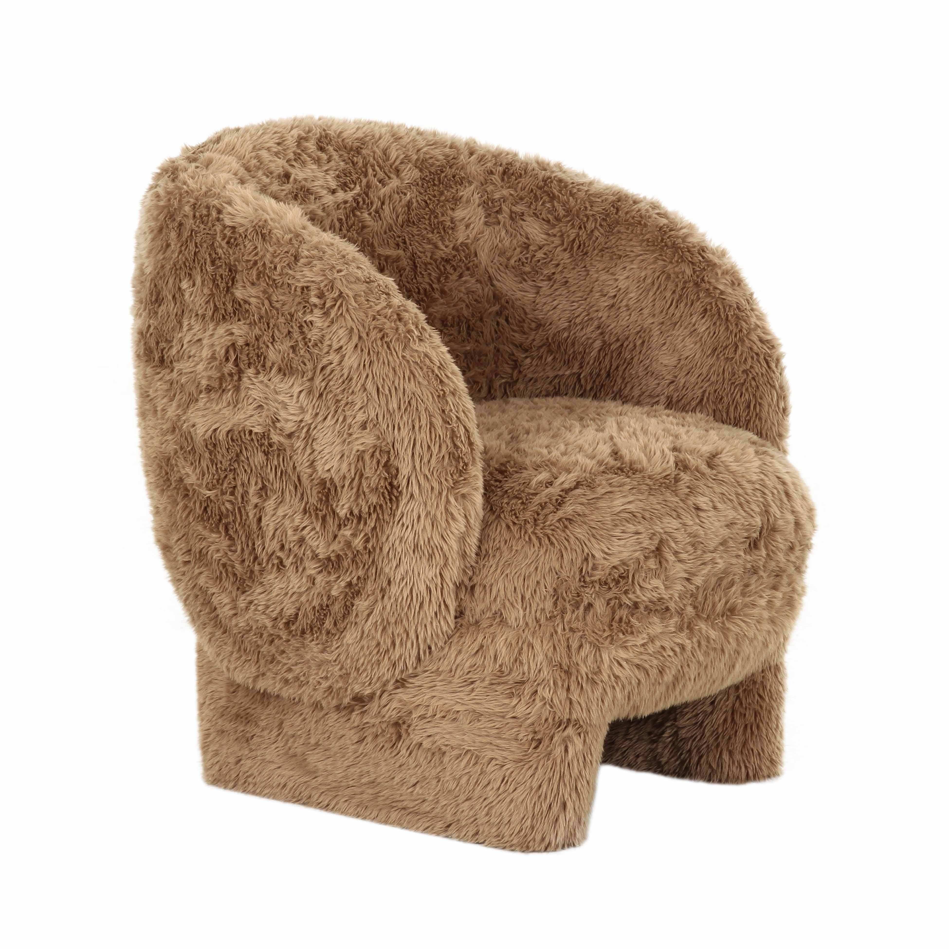 Kiki - Vegan Shearling Accent Chair - Best Buy Furniture