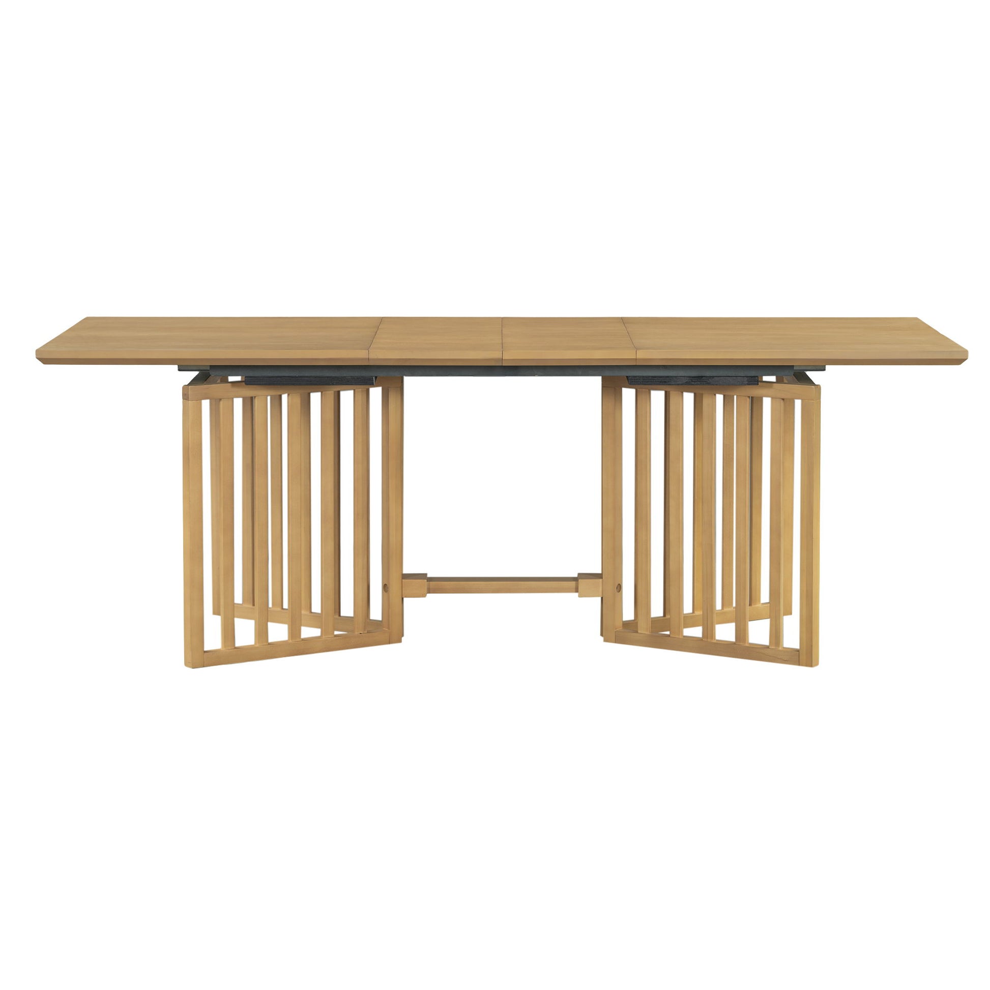 Topmax - 9 Piece Farmhouse Extendable Dining Table Set With 2 Removable Leaves And 8 Upholstered Dining Chairs - Best Buy Furniture