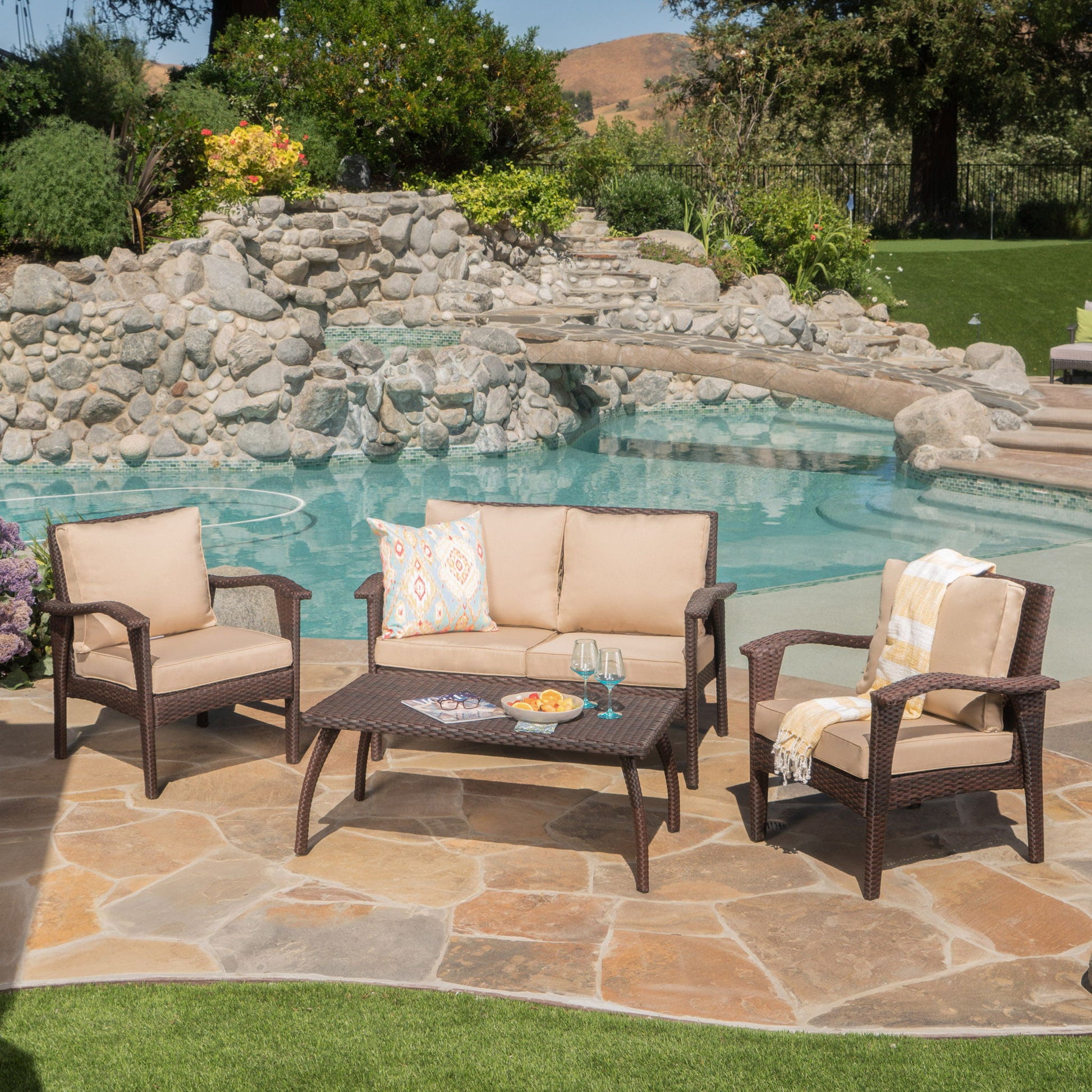 Honolulu - Wicker Set Outdoor Seating - Best Buy Furniture