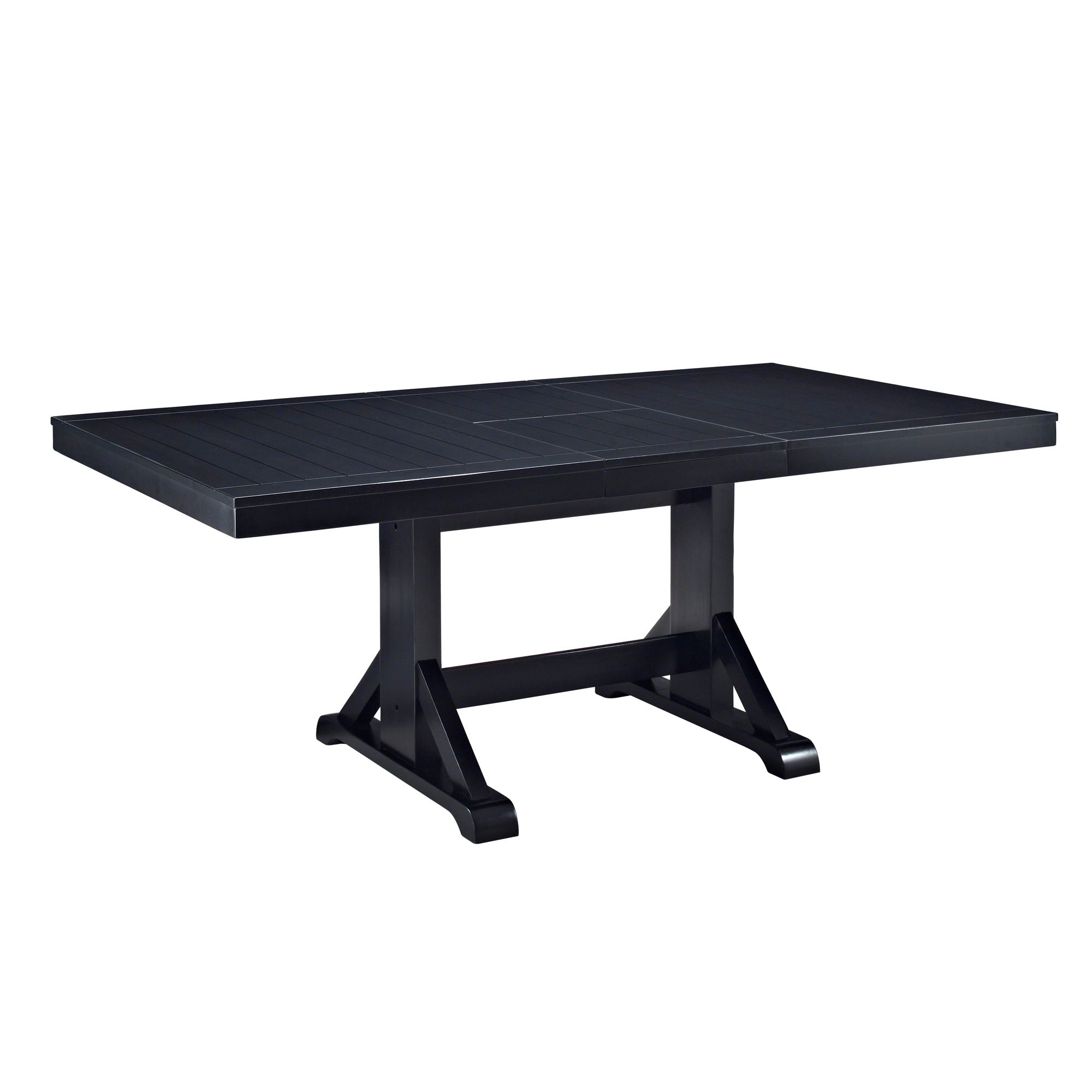 Classic Extendable Trestle Dining Table - Antique Black - Best Buy Furniture