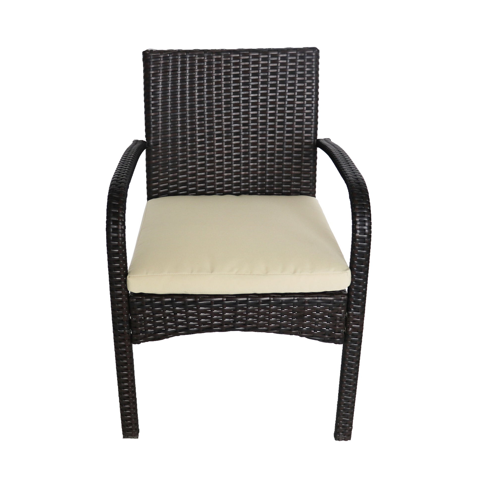 Outdoor Wicker Bistro Set With 2 Chairs - Brown Multi - Best Buy Furniture