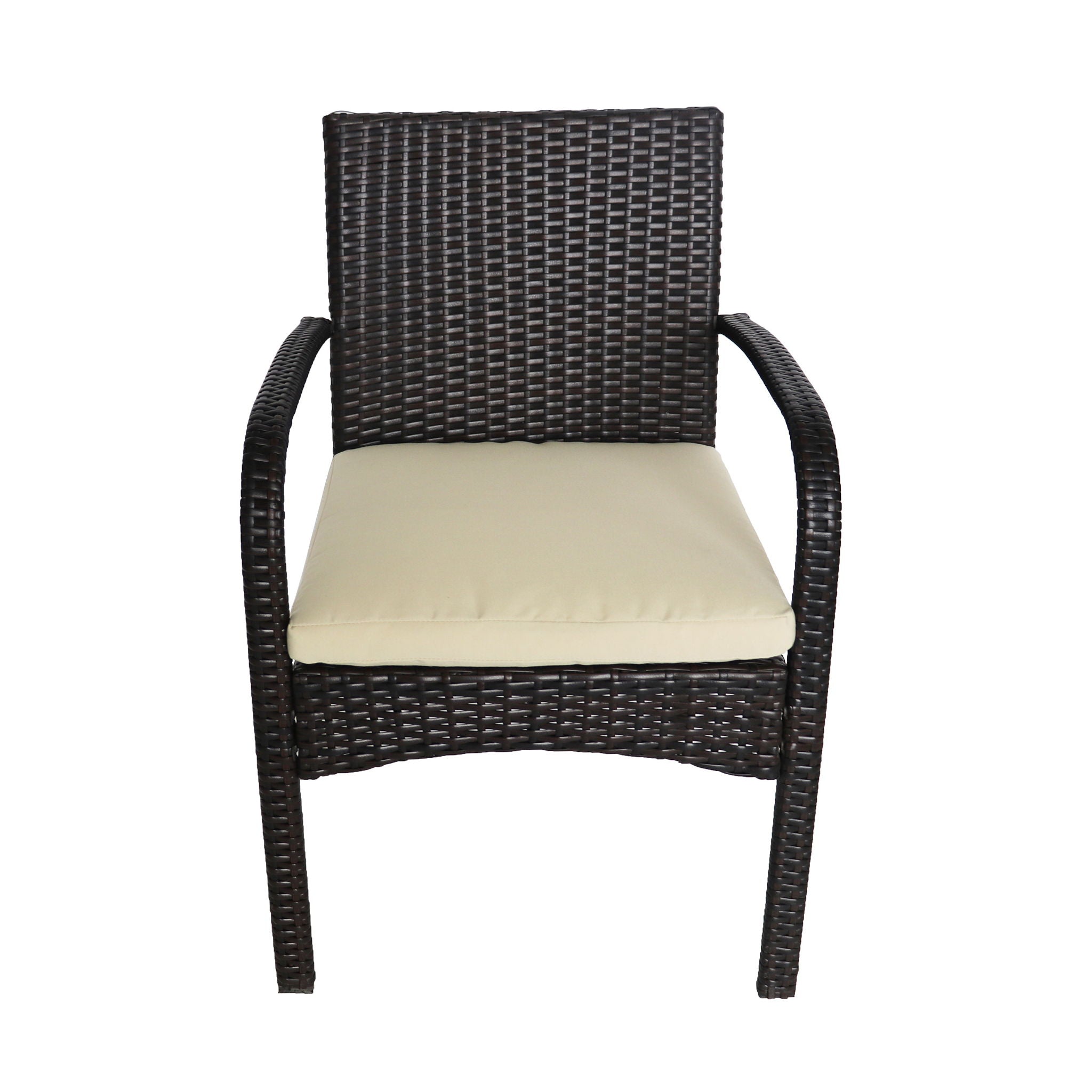Outdoor Wicker Bistro Set With 2 Chairs - Brown Multi - Best Buy Furniture