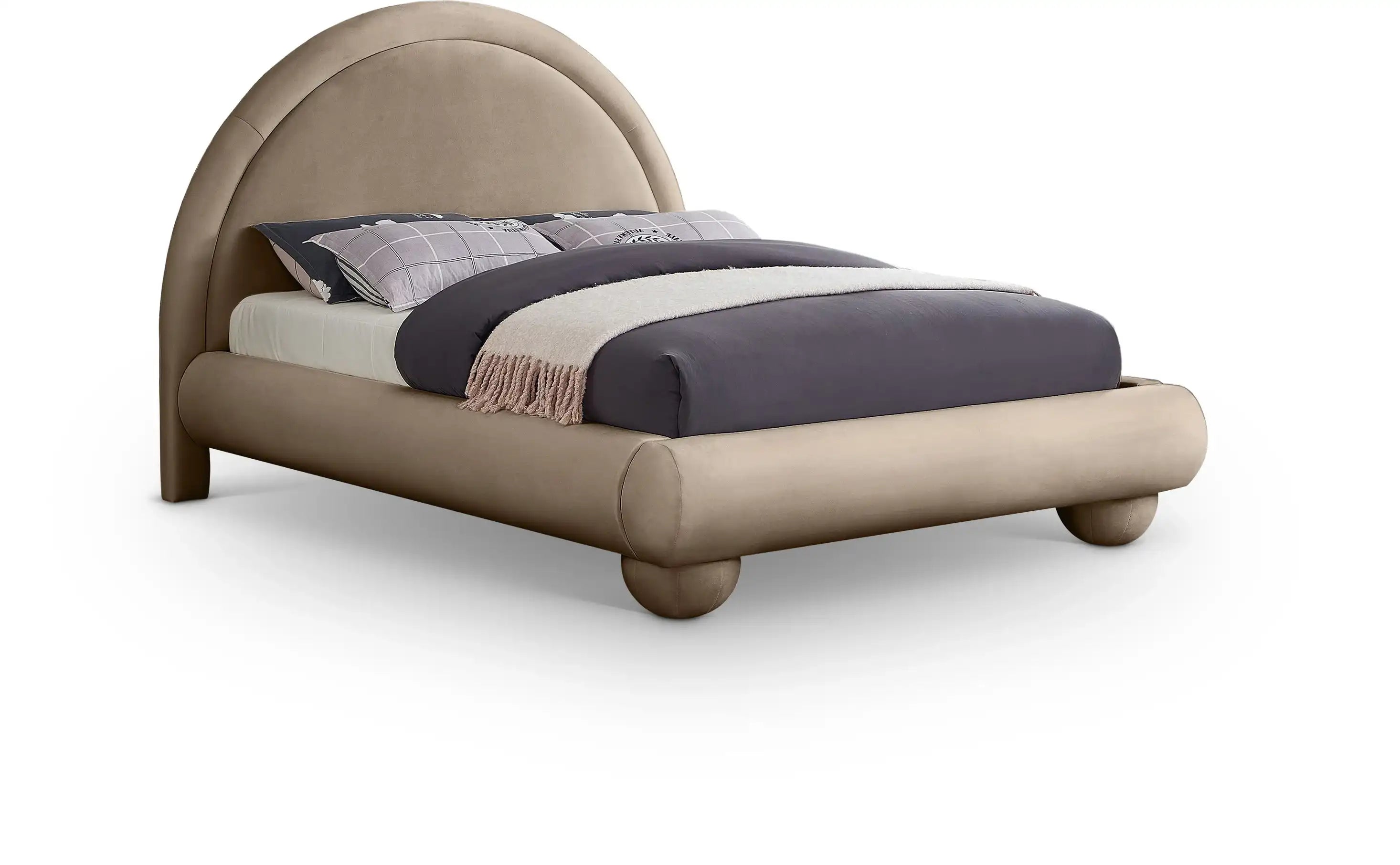 Madrid - Velvet Upholstered Bed - Best Buy Furniture