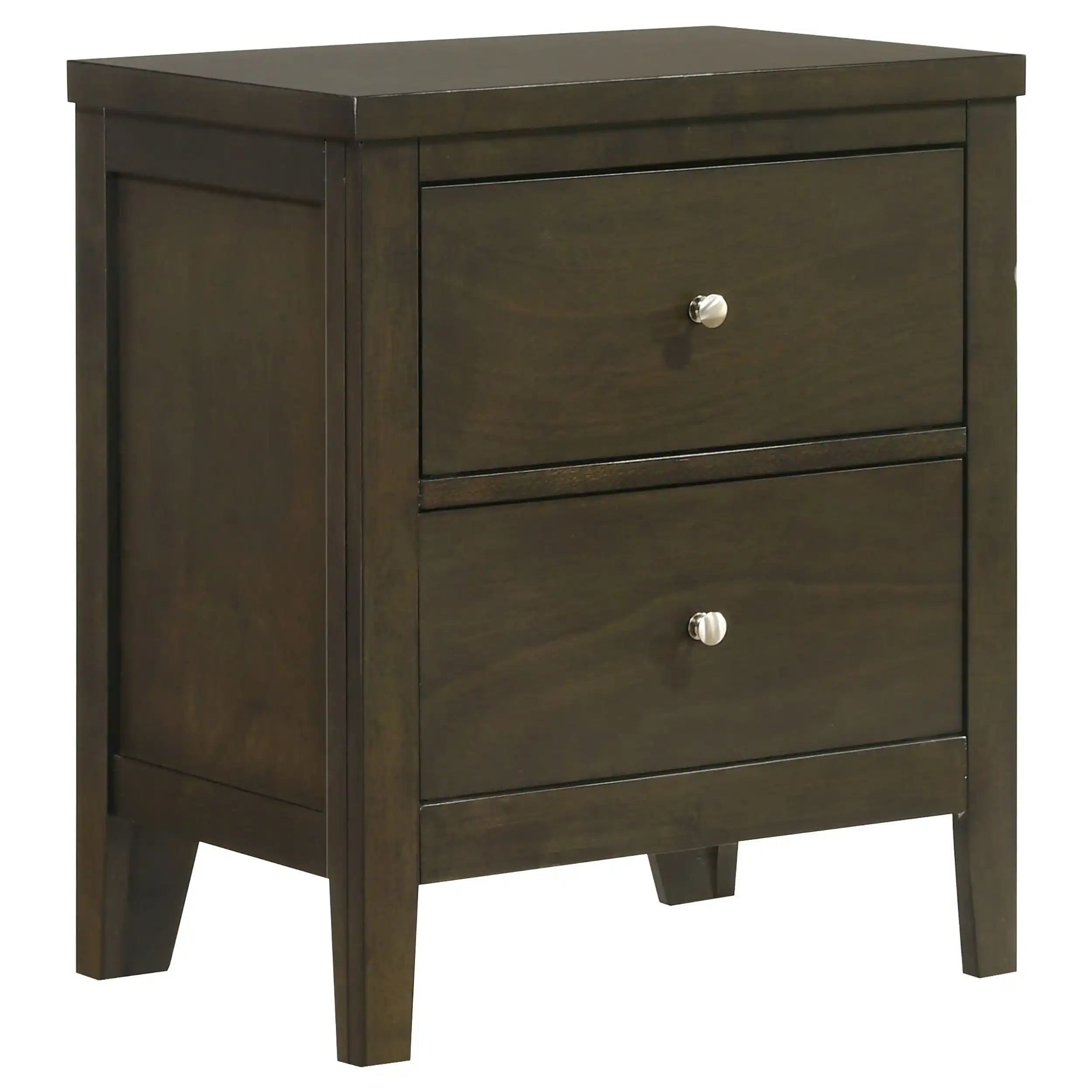 Wilkes - 2-Drawer Nightstand Bedside Table - Dark Cocoa - Best Buy Furniture