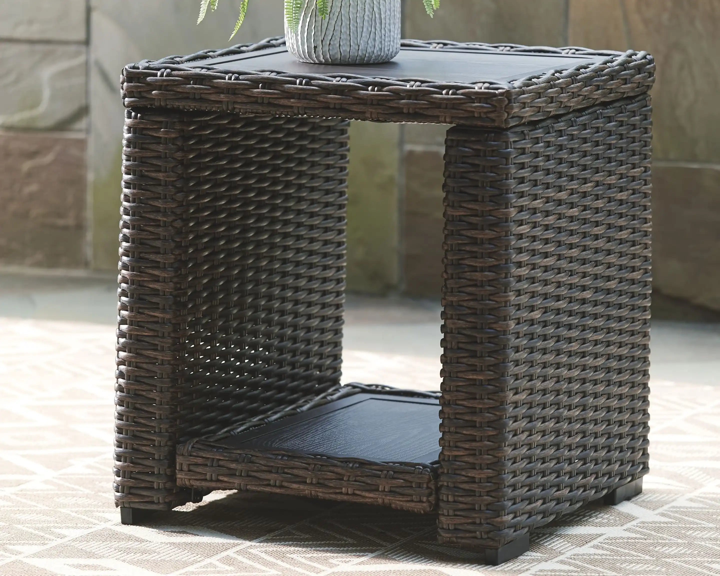Grasson Lane - Square End Table - Brown - Best Buy Furniture