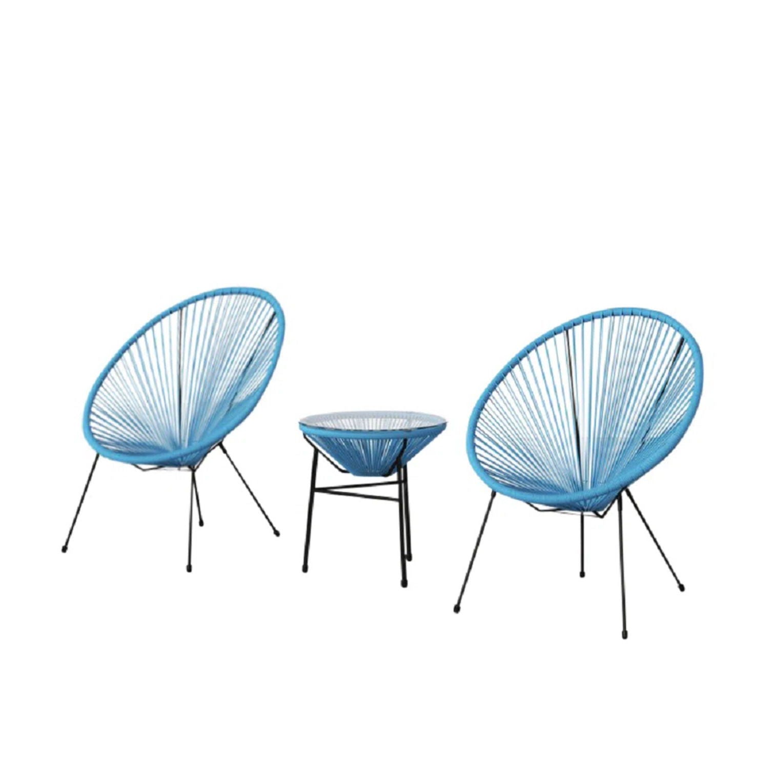 Outdoor Conversation Set With Ergonomic Lounge Chairs And Tempered Glass Table - Best Buy Furniture