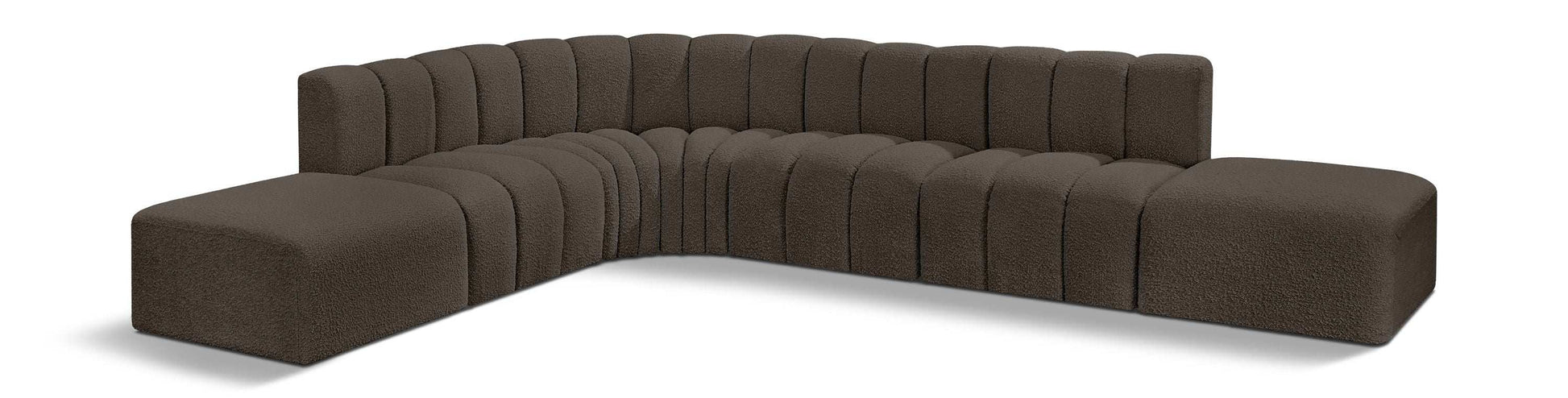 Arc - Boucle Fabric 7 Piece Corner Modular Sofa - Best Buy Furniture