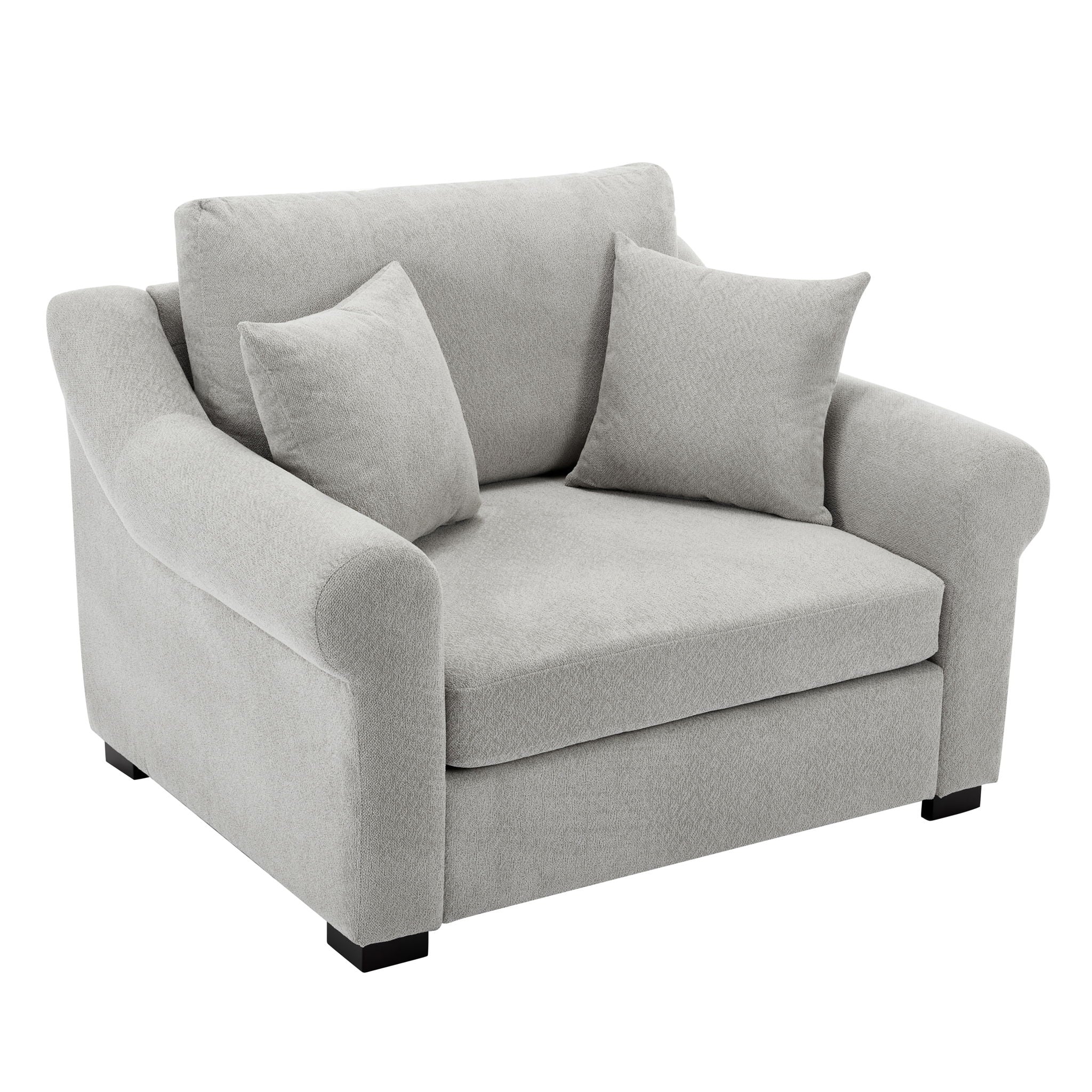 Modern Chenille Oversized Armchair, Chair And A Half, Single Sofa - Best Buy Furniture