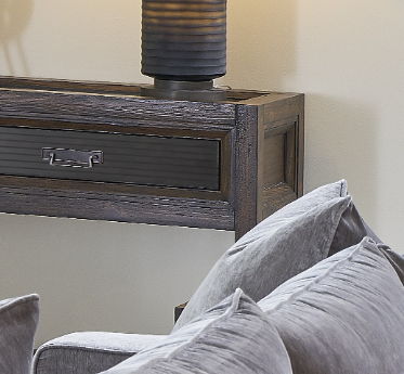 Branson - 2 Drawer Sofa Table, Two Tone - Brown - Best Buy Furniture