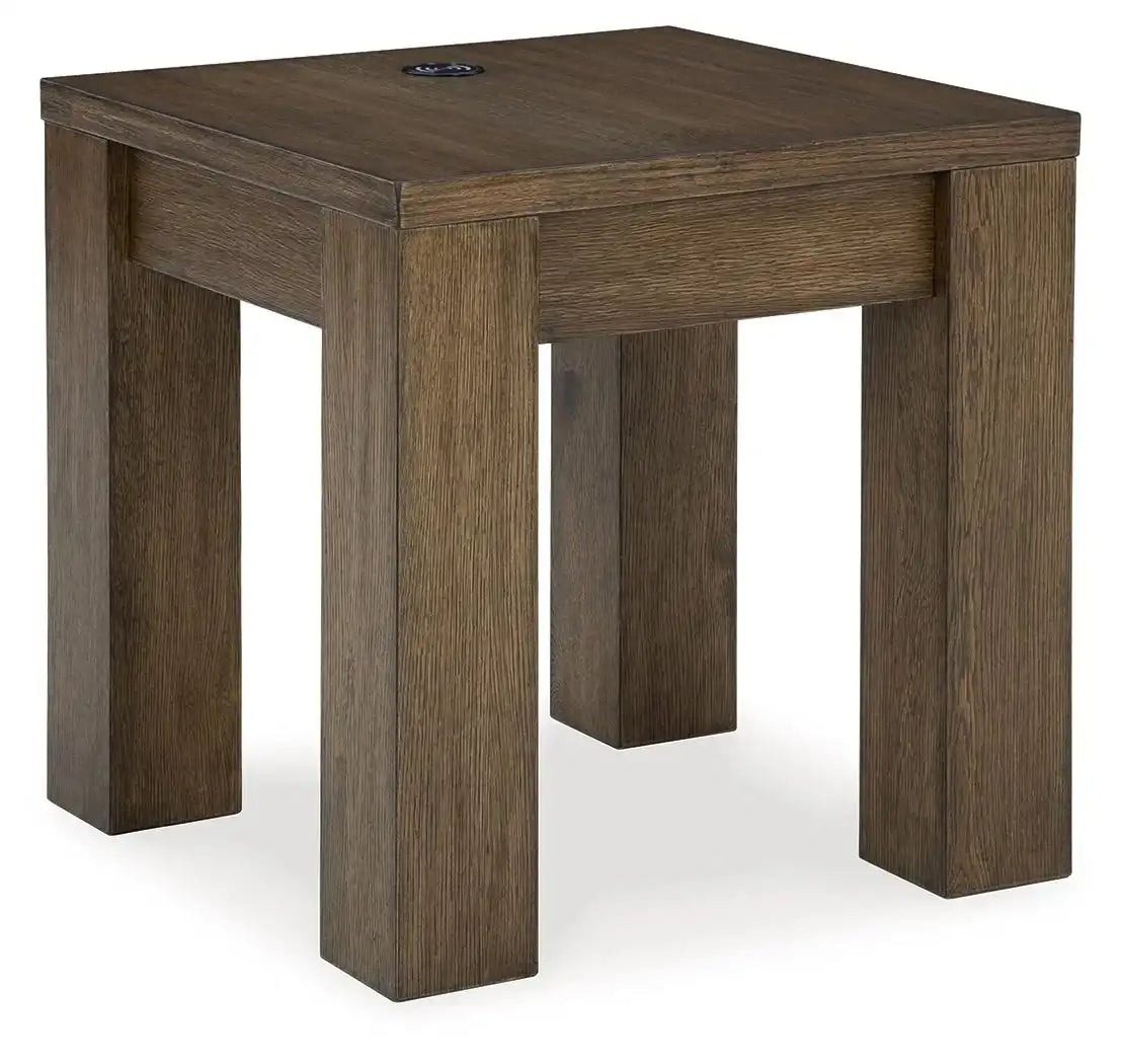 Rosswain - Square End Table - Warm Brown - Best Buy Furniture