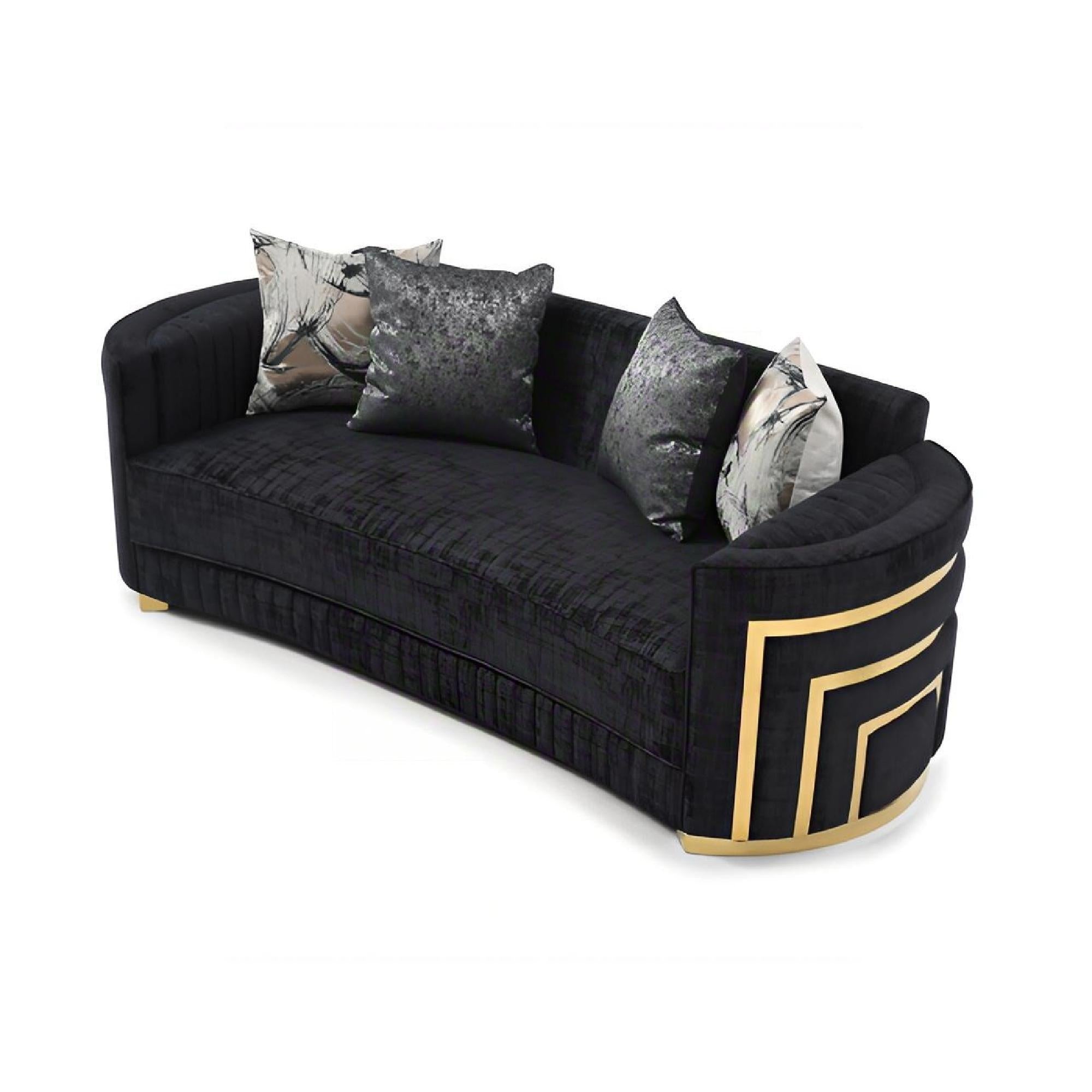 Soledad - Sofa With Upholstery And Hued Accents - Black - Best Buy Furniture