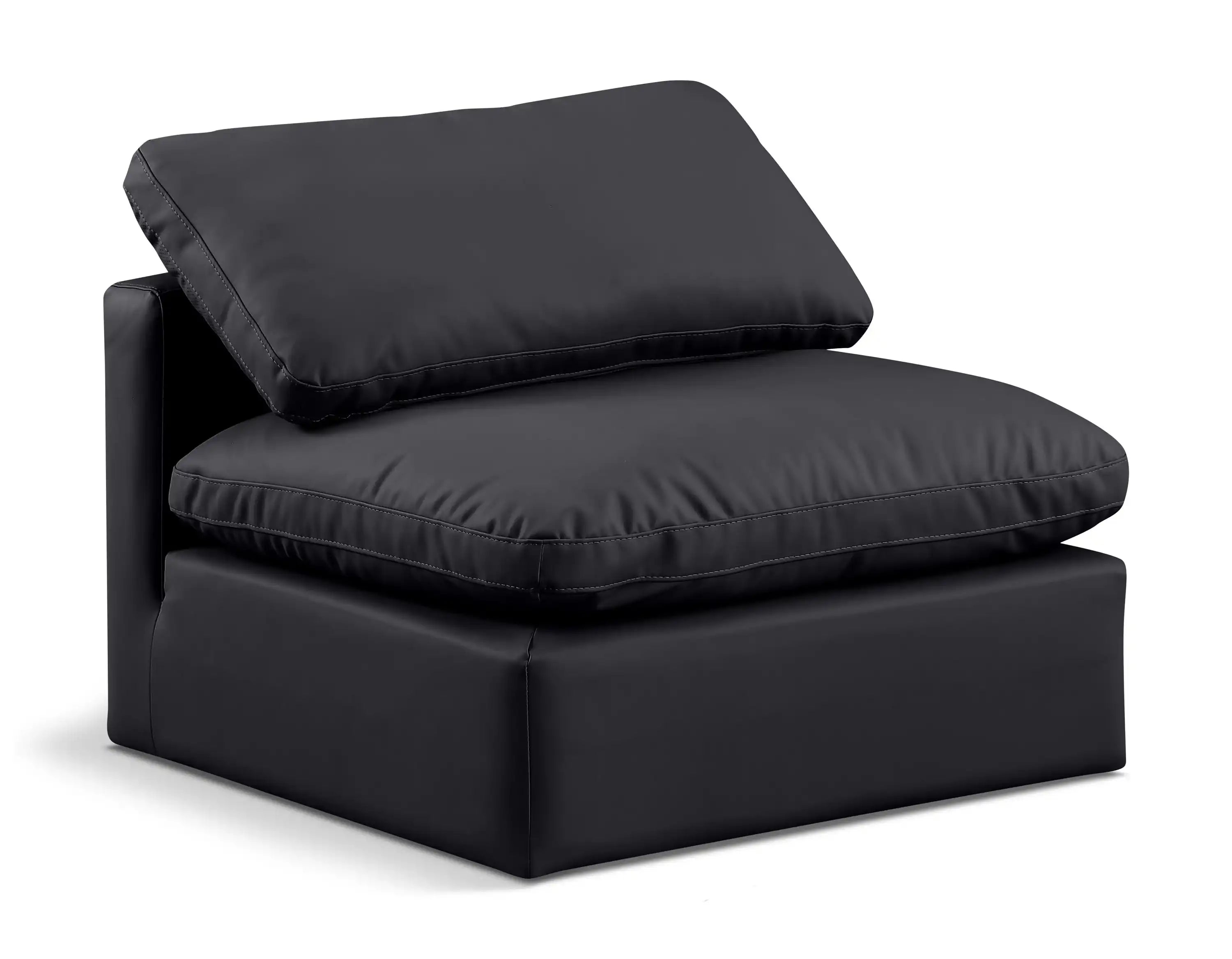 Indulge - Faux Leather Armless Chair - Best Buy Furniture