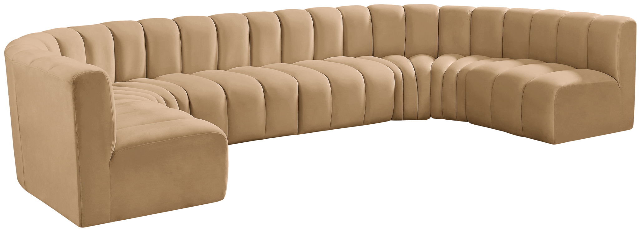 Arc - Velvet Modular U-Shaped Sectional - Best Buy Furniture