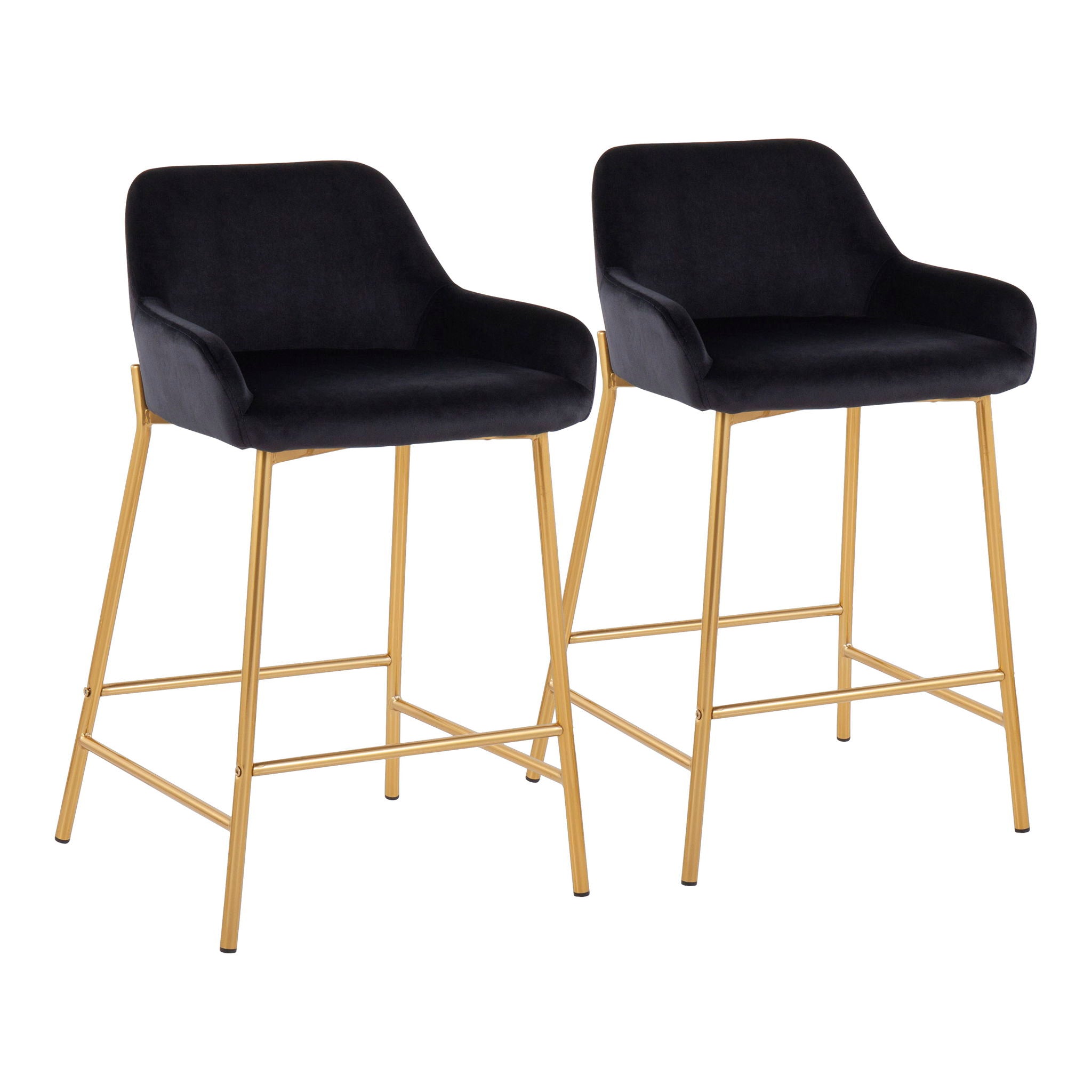 Daniella - Contemporary / Glam Fixed Height Counter Stool (Set of 2) - Best Buy Furniture
