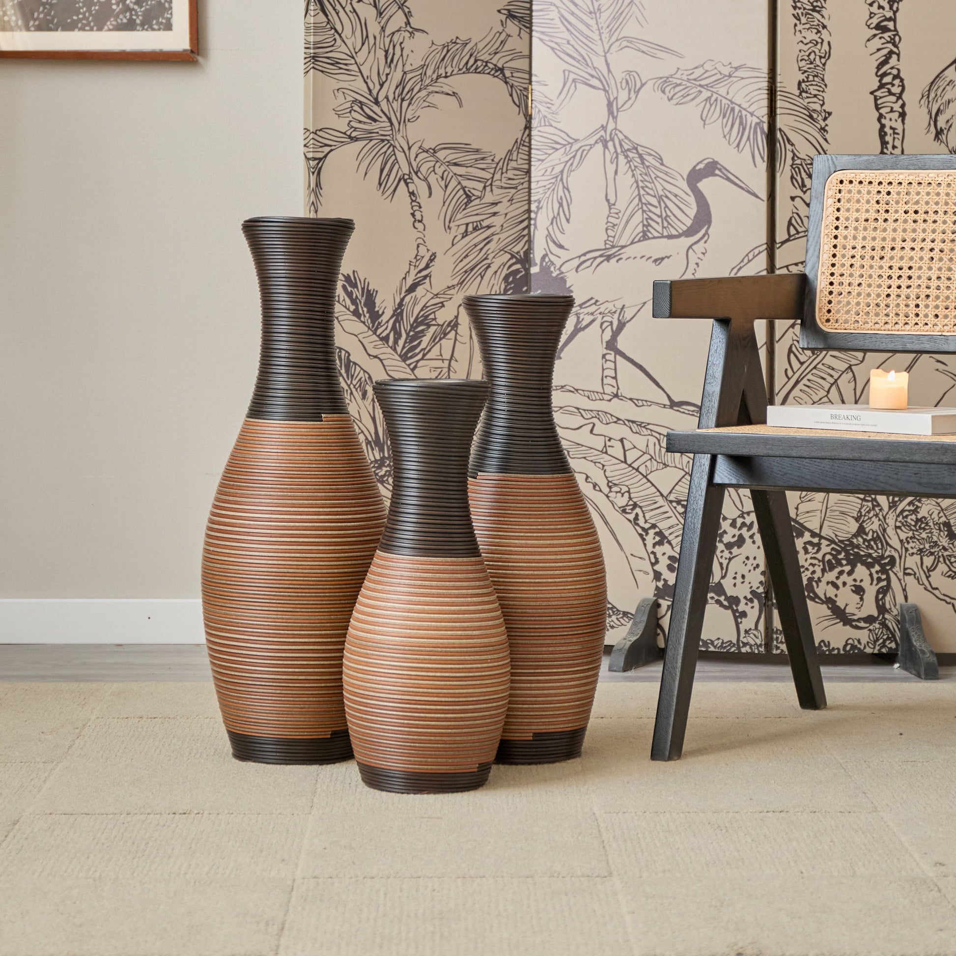 Designer Floor Vases, Large Vases For Home Decor Flooring (Set of 3) - Best Buy Furniture